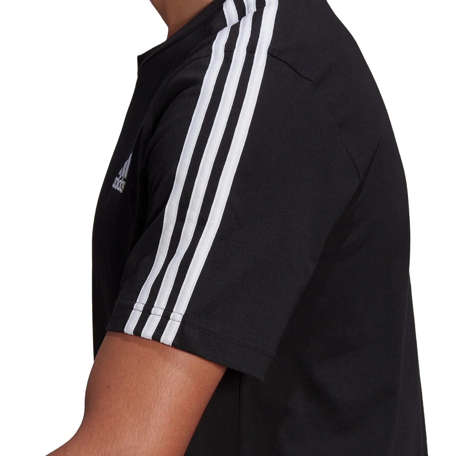 Mens adidas Training TTS T-Shirt Black - Image 4