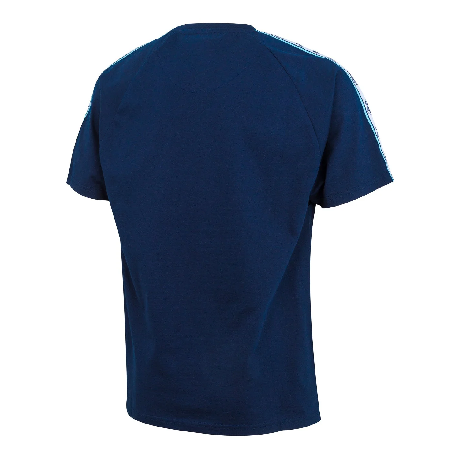 Madrid Sky Mens Tape Sleeve T-Shirt Navy - Image 4