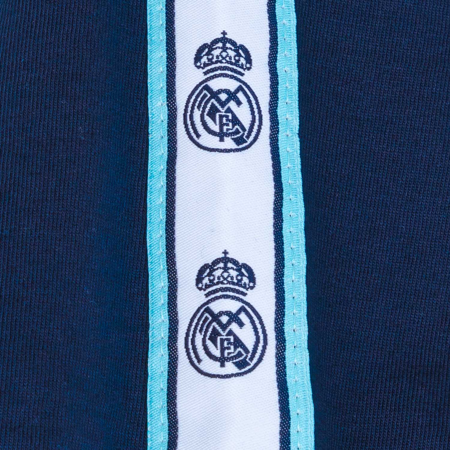 Madrid Sky Mens Tape Sleeve T-Shirt Navy - Image 5
