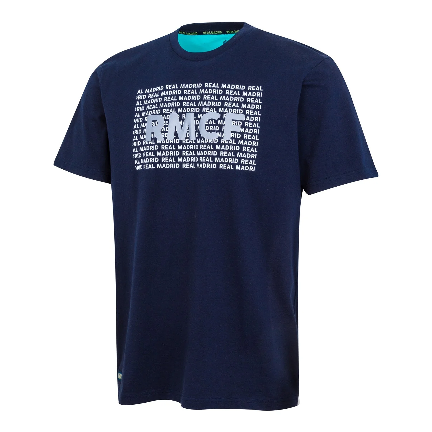 Bernabéu Neon Lights Mens RMCF Print T-Shirt Navy - Image 3