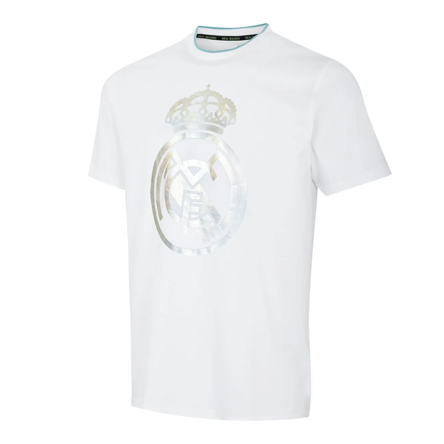 Bernabéu Neon Lights Mens RMCF Reflective Logo T-Shirt White - Image 5