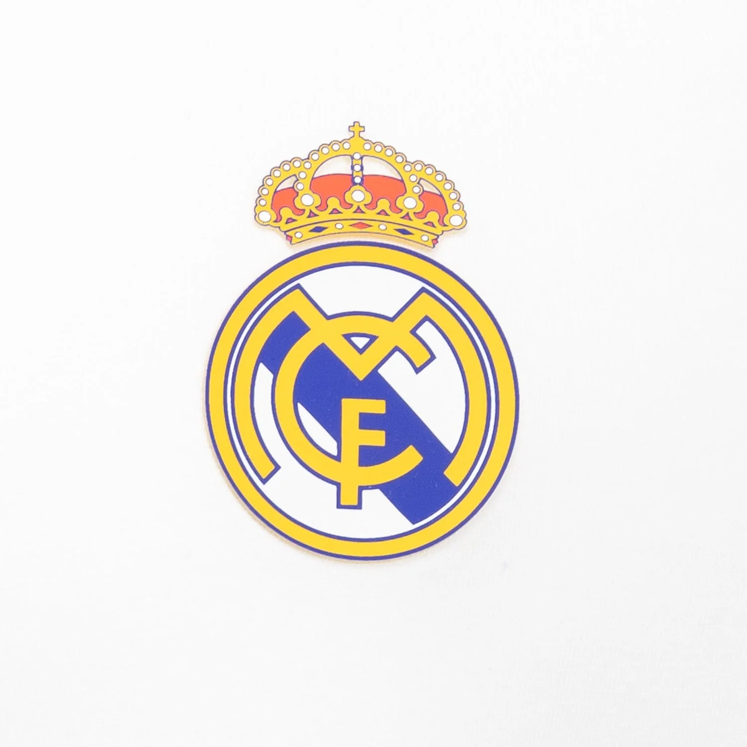 Mens ECO Essentials Real Madrid Color Crest T-Shirt White - Image 3