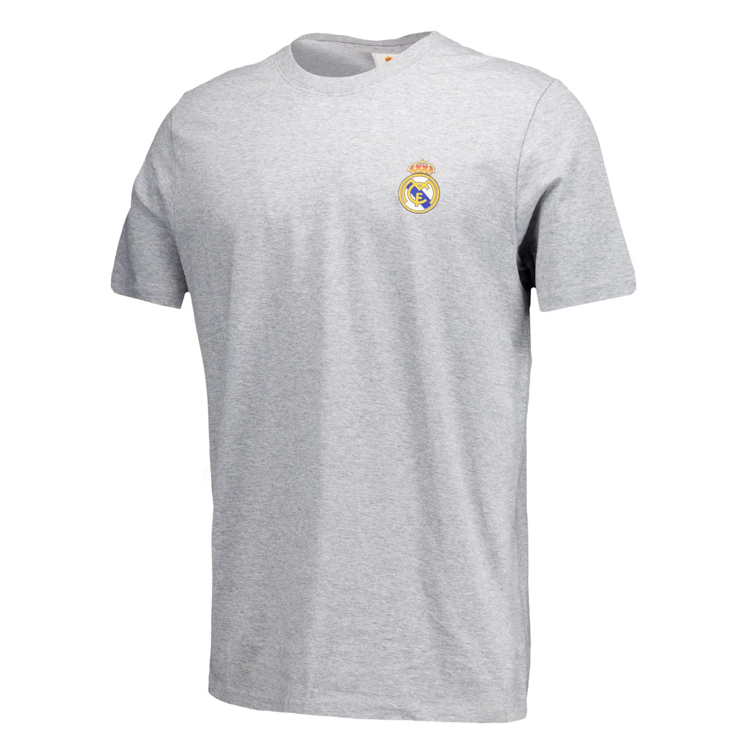 Mens ECO Essentials Real Madrid Color Crest T Shirt Light Grey - Image 4