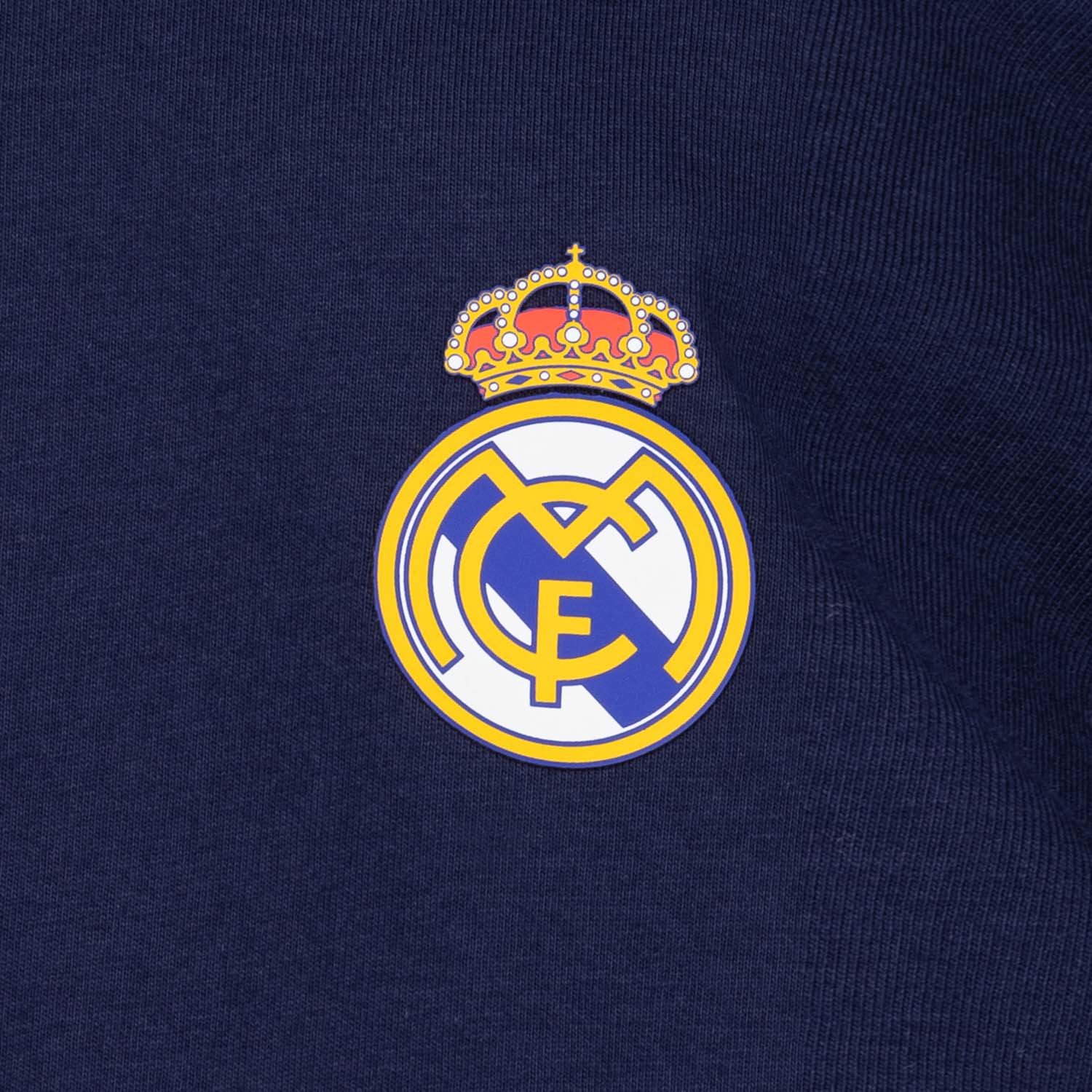 Mens ECO Essentials Real Madrid Color Crest T Shirt Navy - Image 2