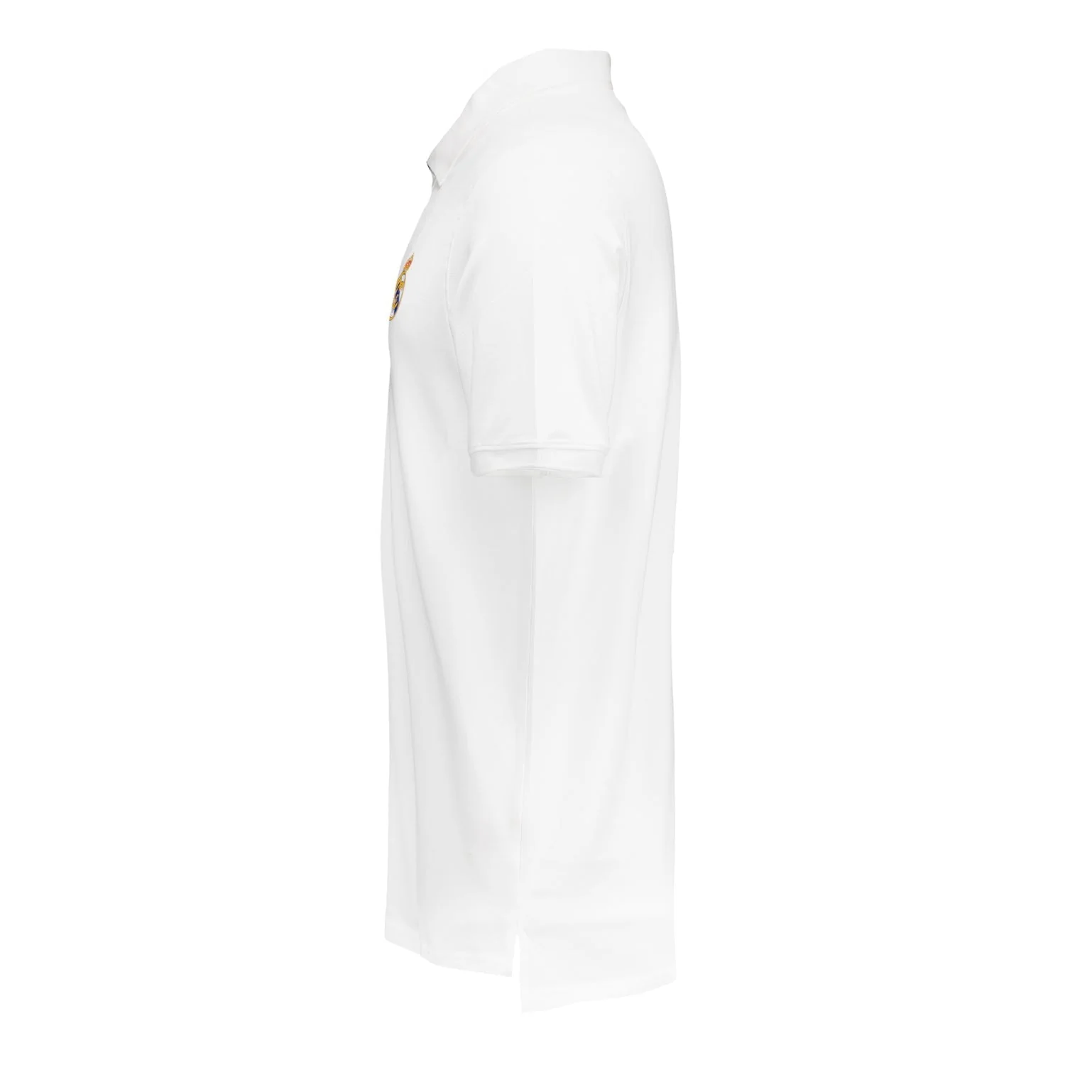 Mens ECO Essentials Real Madrid Color Crest Polo White - Image 3