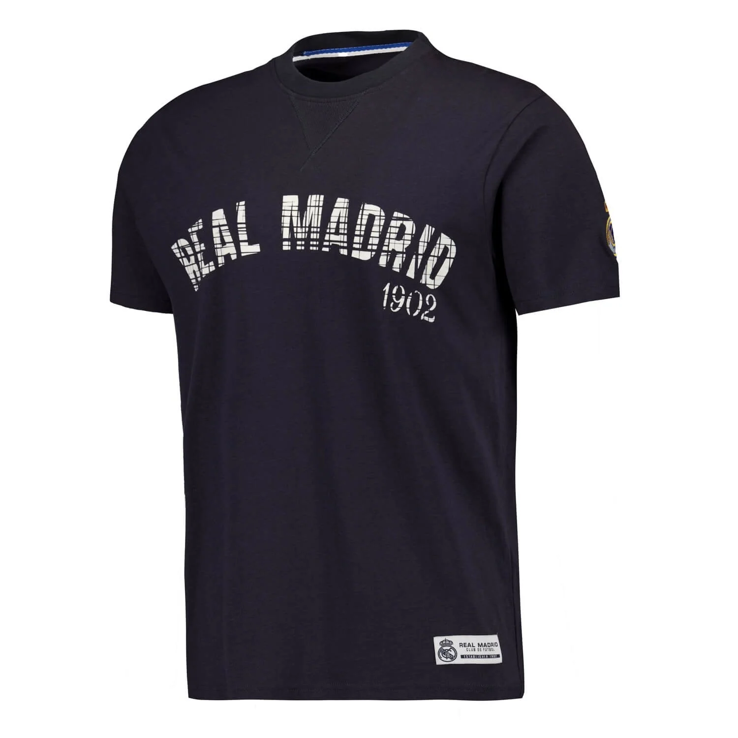 Mens Crack Printed Baseball T-Shirt Navy Real Madrid - Image 2