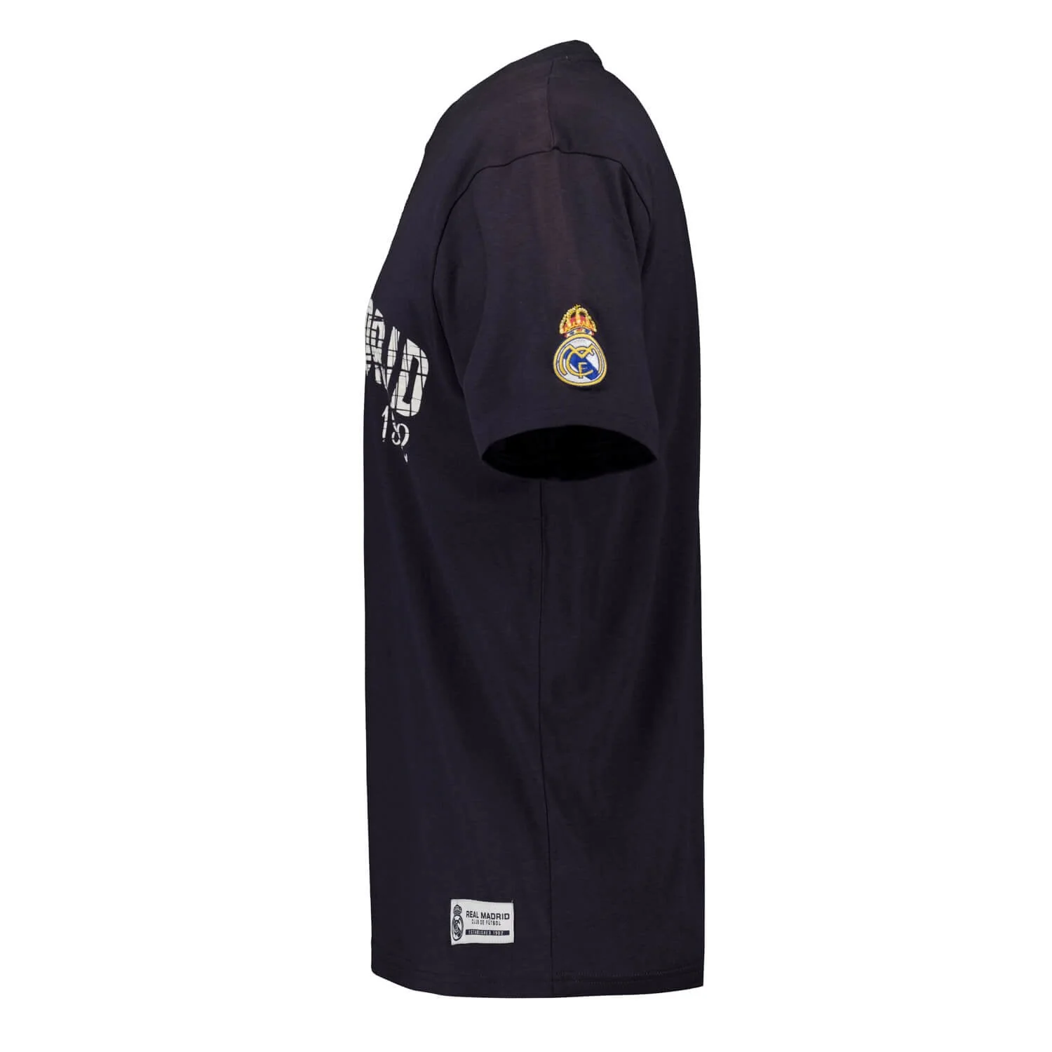 Mens Crack Printed Baseball T-Shirt Navy Real Madrid - Image 3
