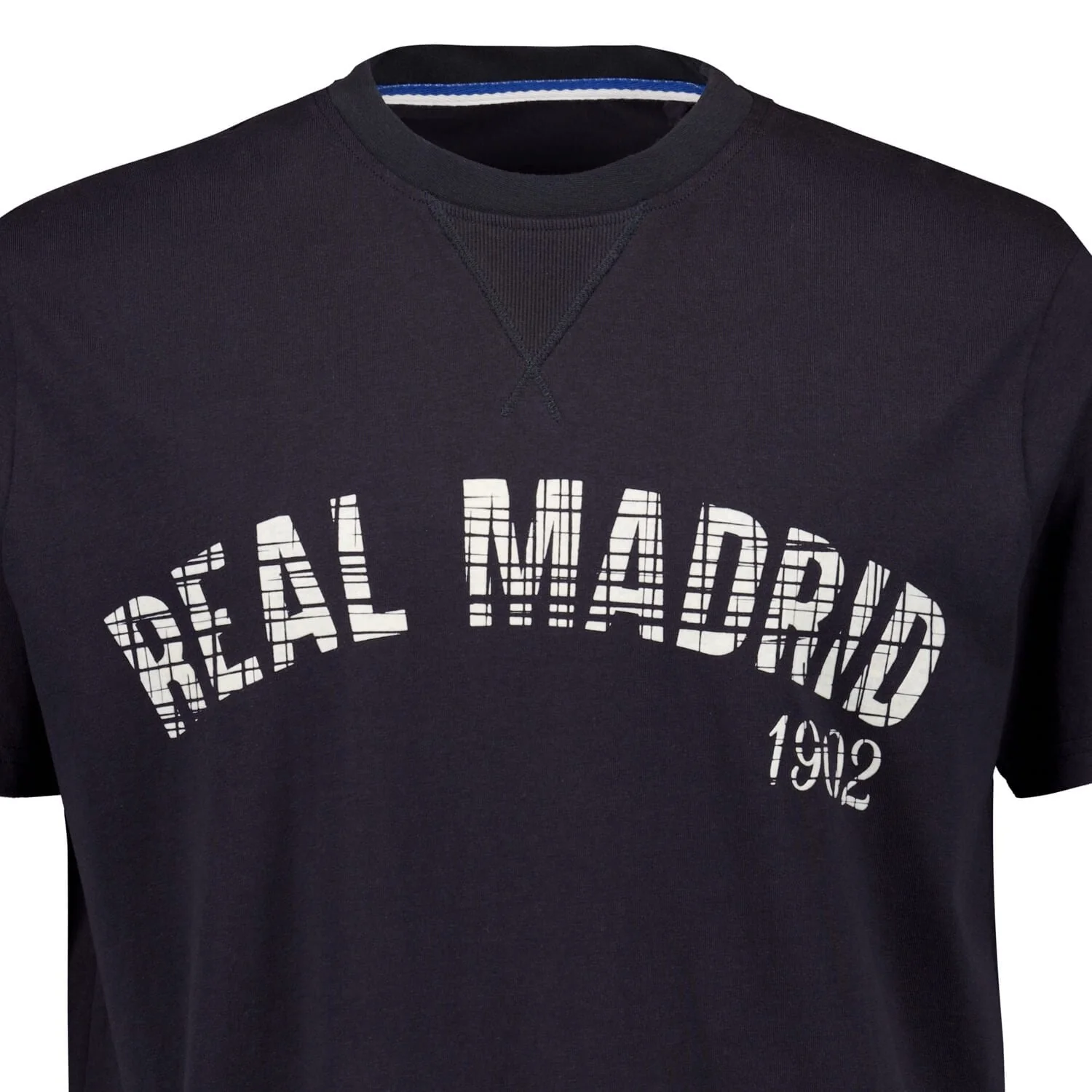 Mens Crack Printed Baseball T-Shirt Navy Real Madrid - Image 5