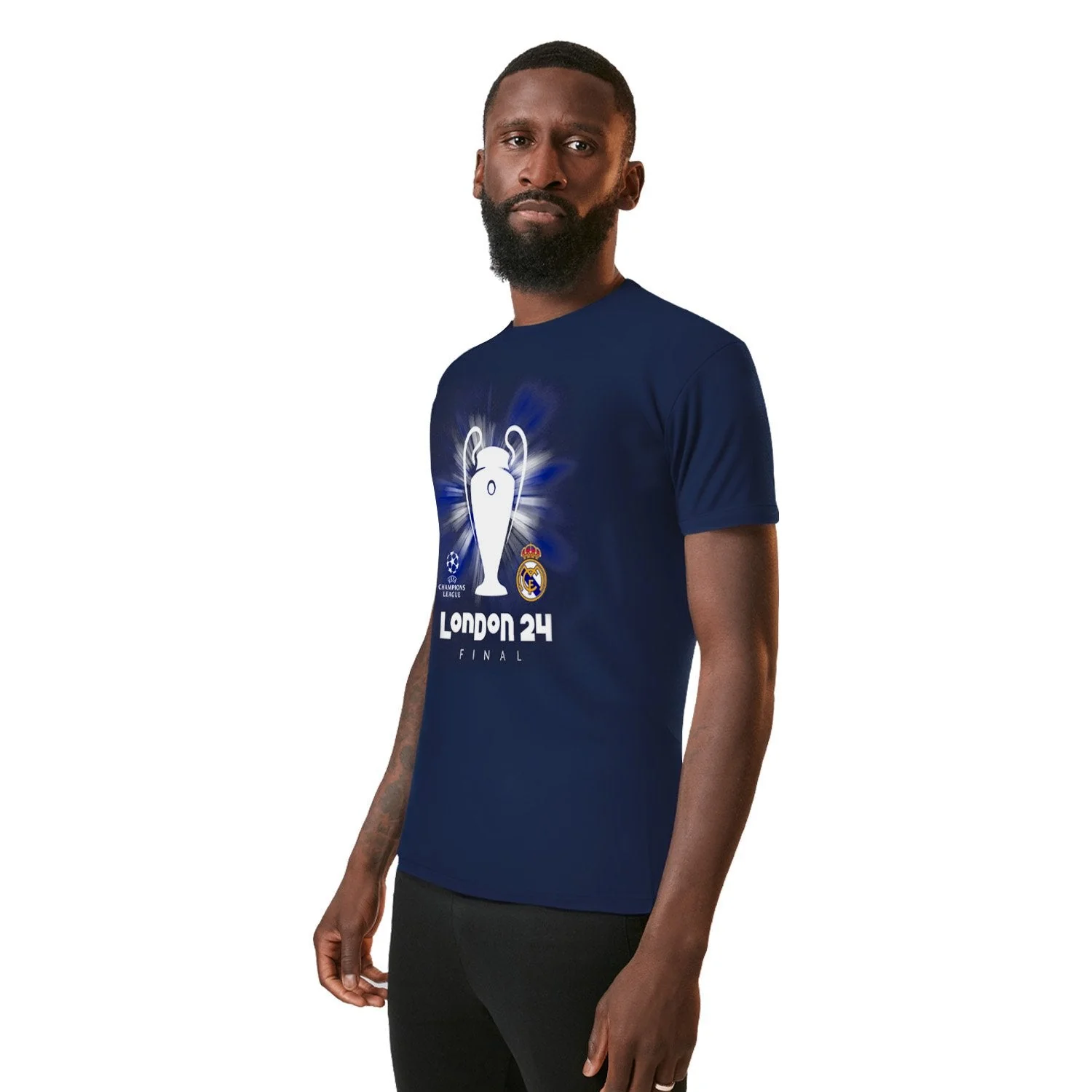 Mens UCL Final London 24 T-Shirt Navy - Image 3