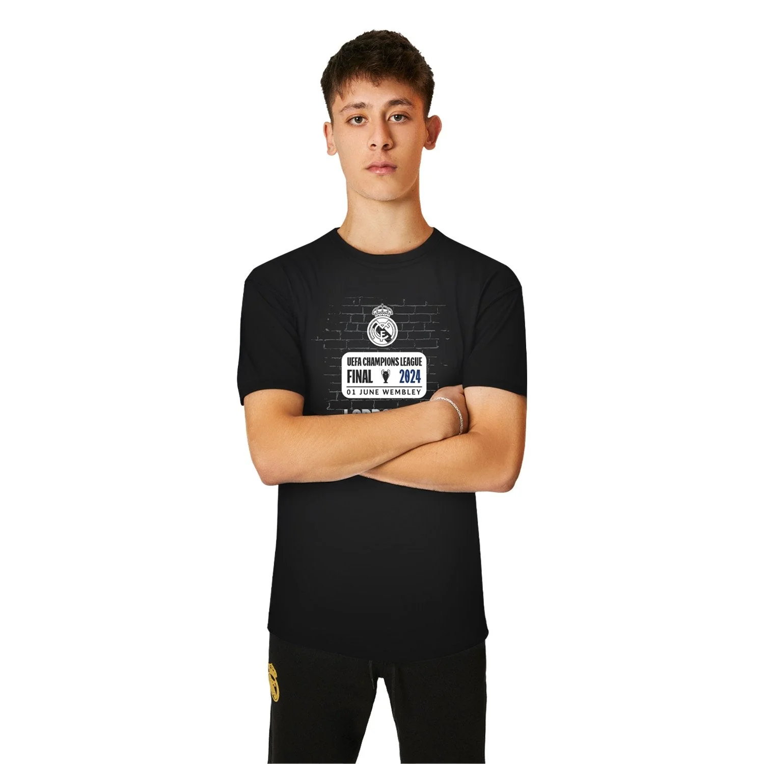 Mens UCL Final London 24 Bricks T-Shirt Black - Image 3