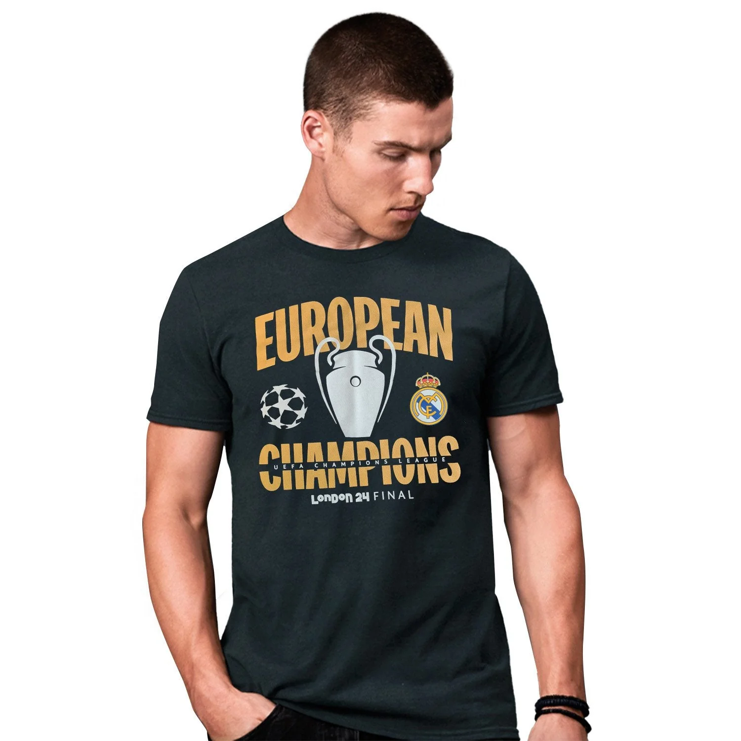 Men’s Black UCL 15 Champions T‑Shirt - Image 3