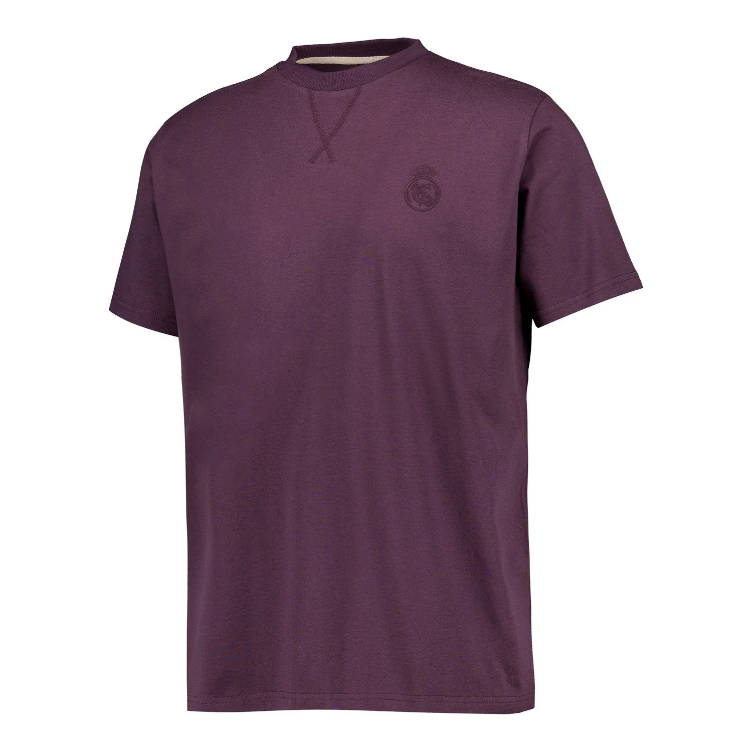 Mens Plum Noir Stitch Neck T-Shirt Plum - Image 2