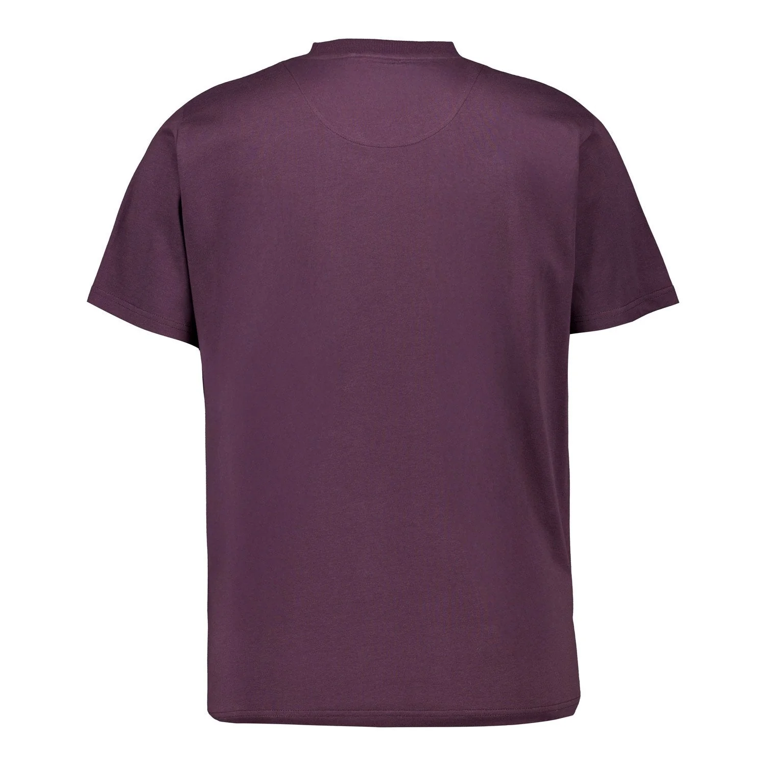 Mens Plum Noir Stitch Neck T-Shirt Plum - Image 5