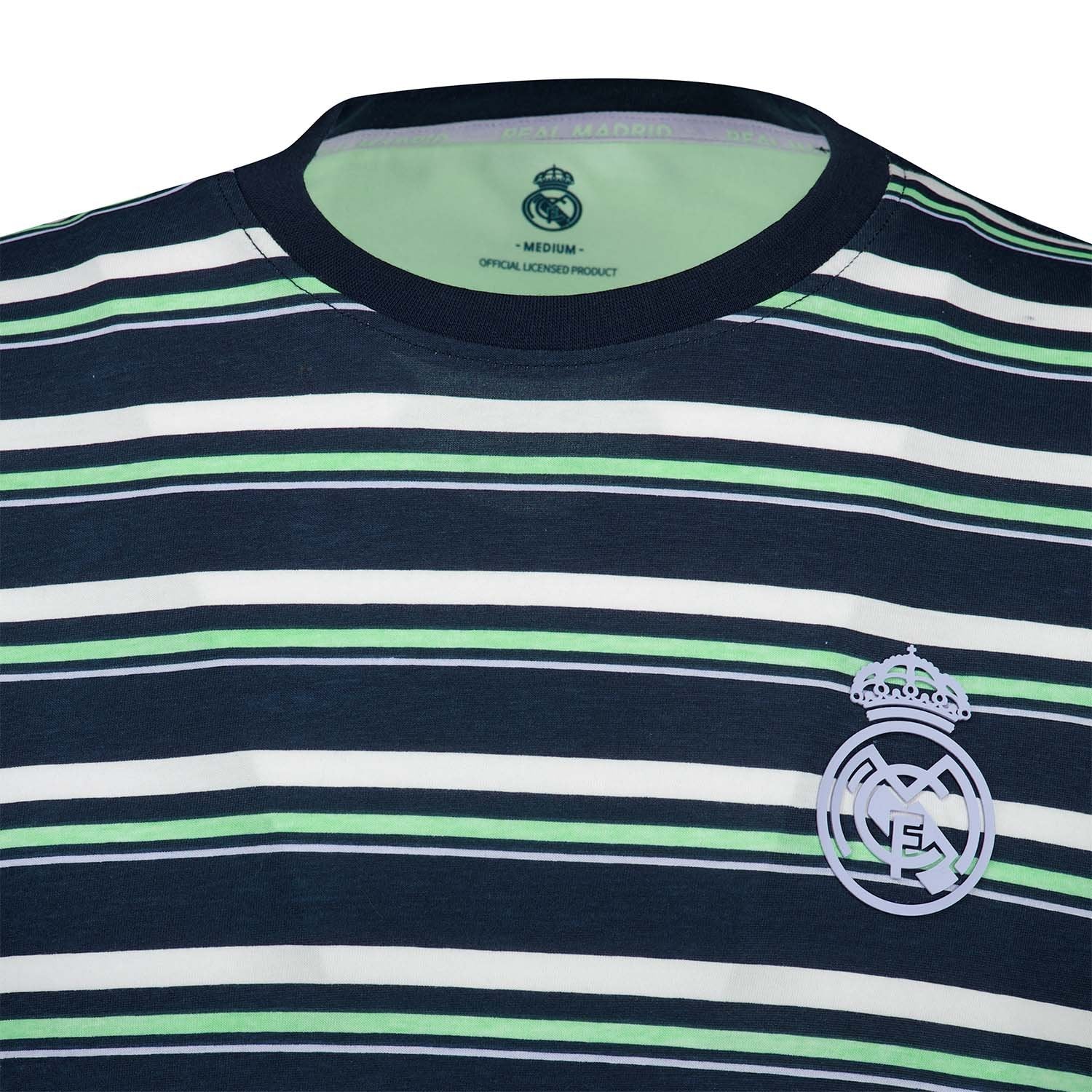 Mens Pastel Single T-Shirt Y/D Stripe Tee Dark Real Madrid - Image 5