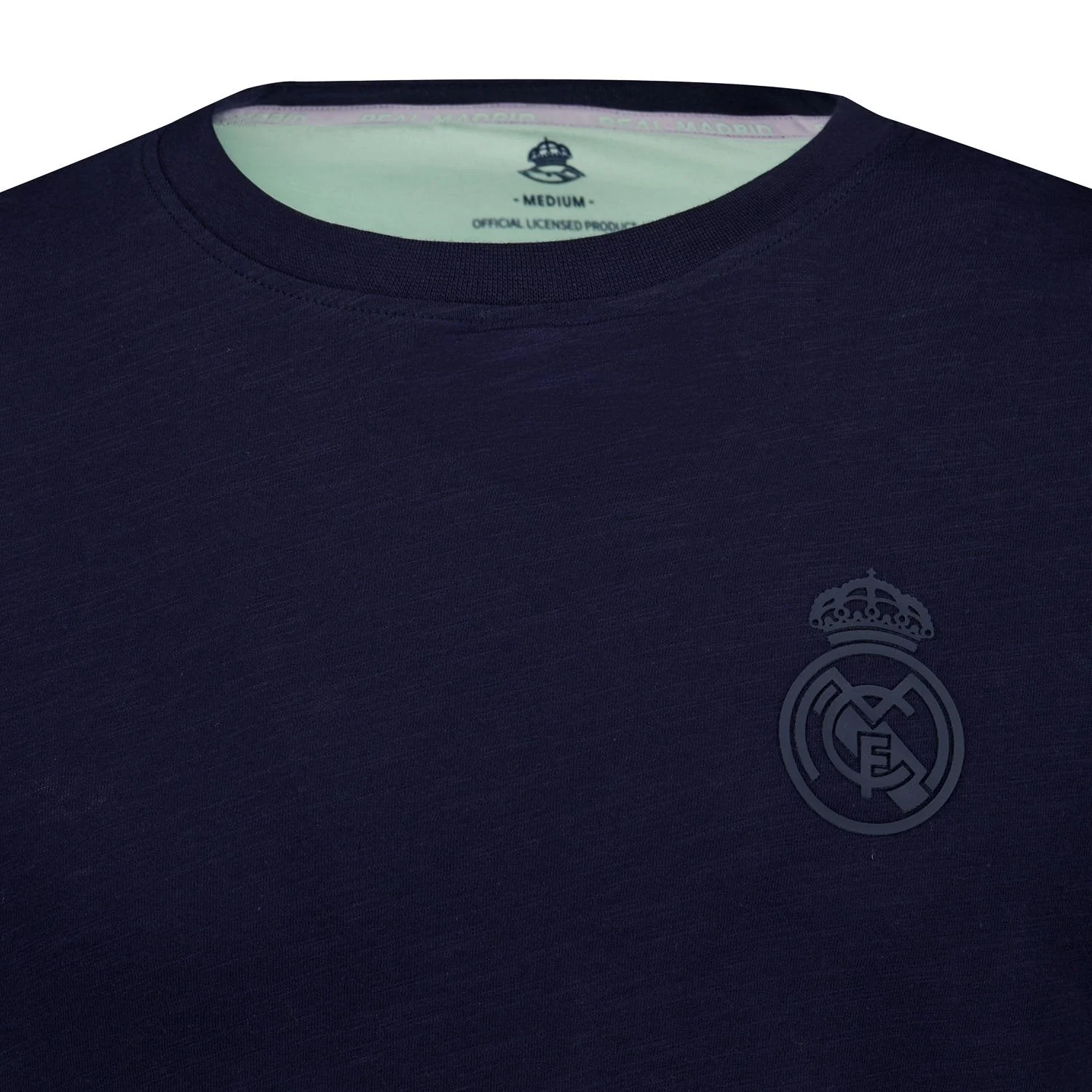 Mens Pastel Cotton Slub T-Shirt Navy Real Madrid - Image 5