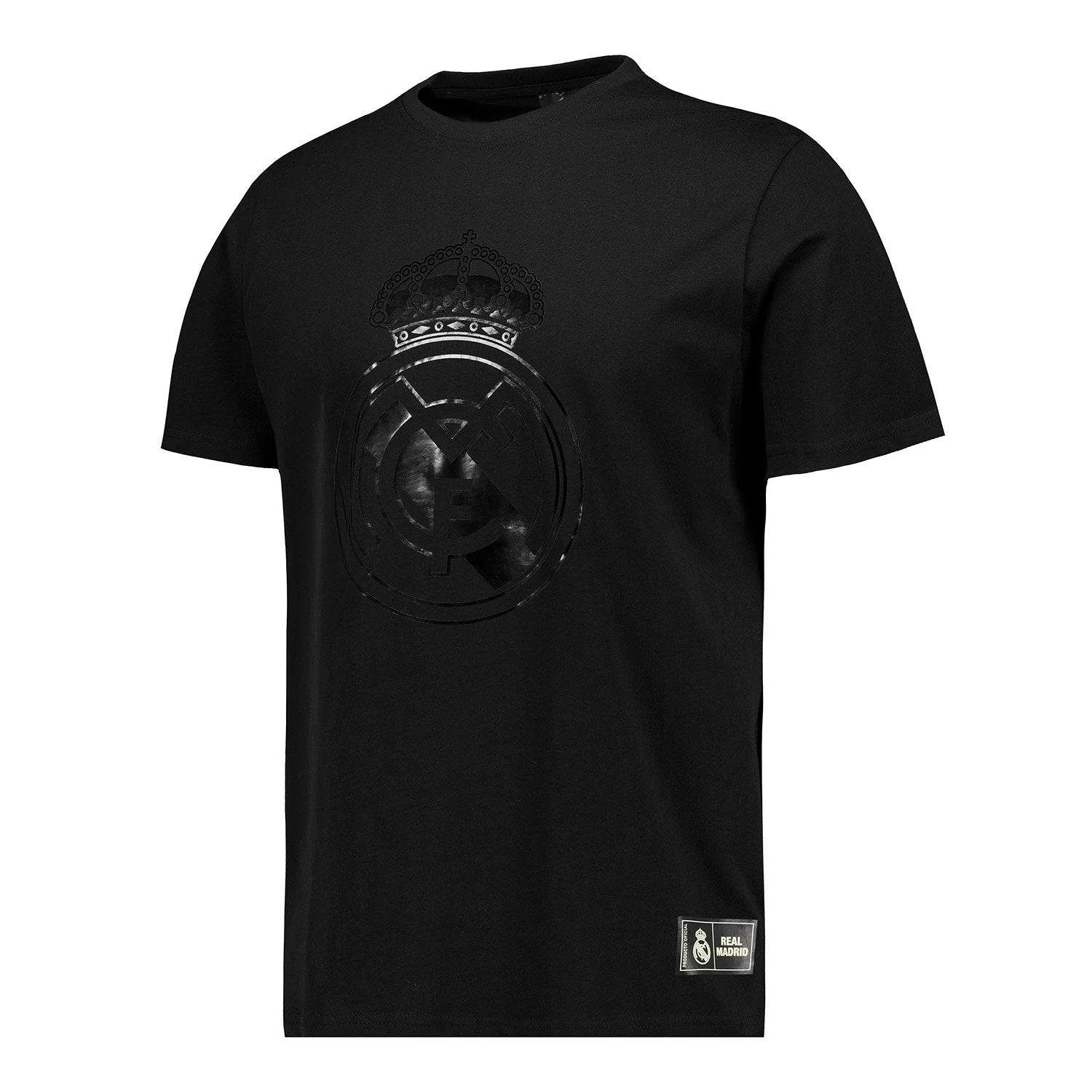 Mens Blackout T-Shirt Crest Black Real Madrid - Image 2
