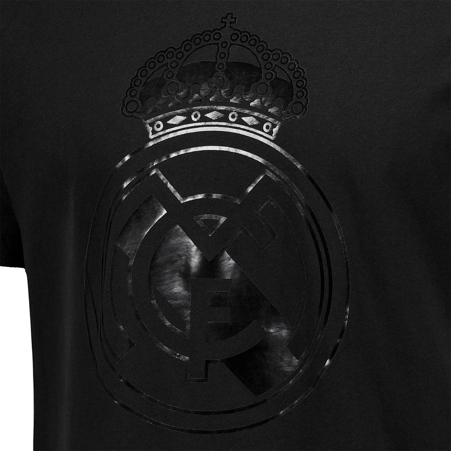 Mens Blackout T-Shirt Crest Black Real Madrid - Image 5