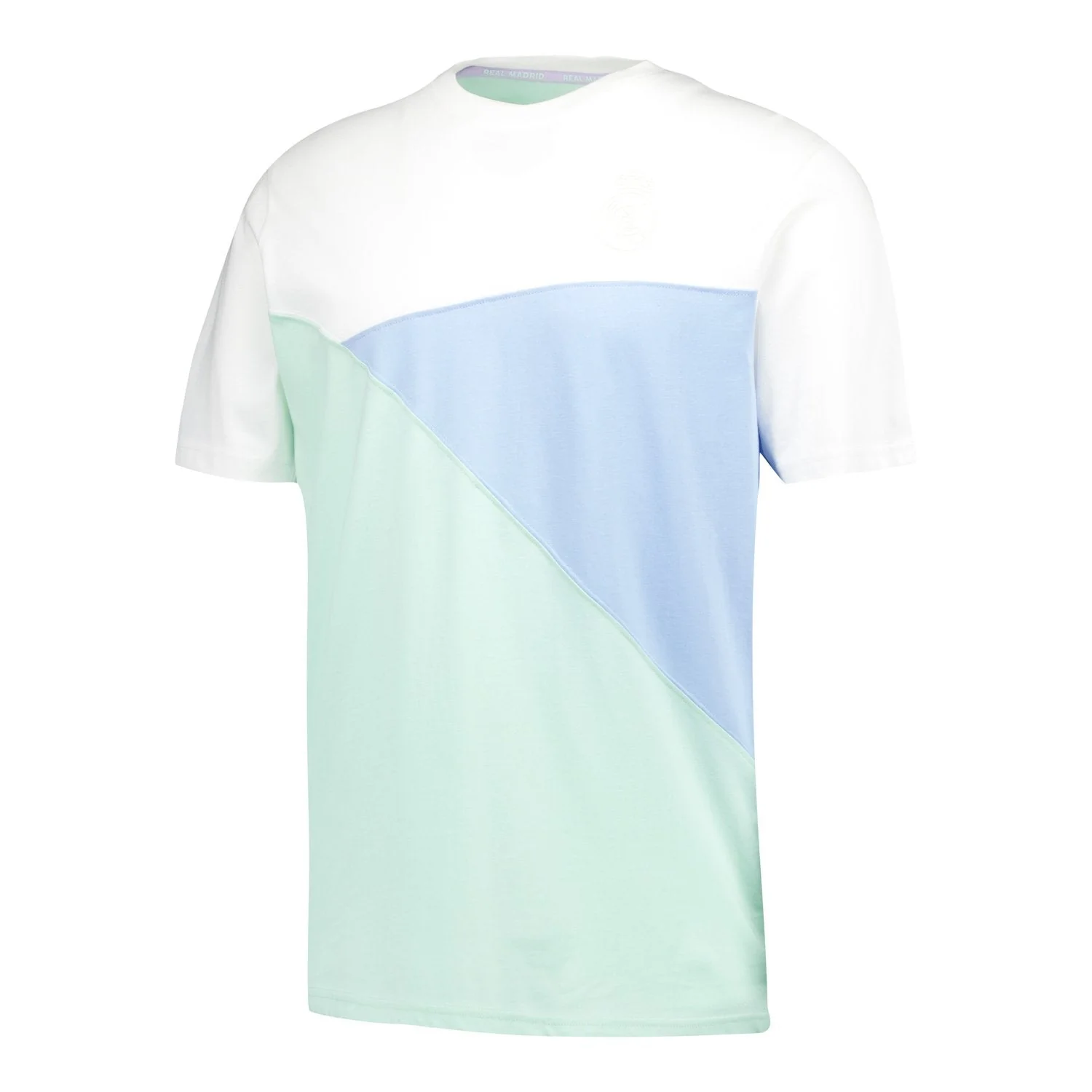 Mens Pastel Diagonal Panel T-shirt Multicolor Real Madrid - Image 2