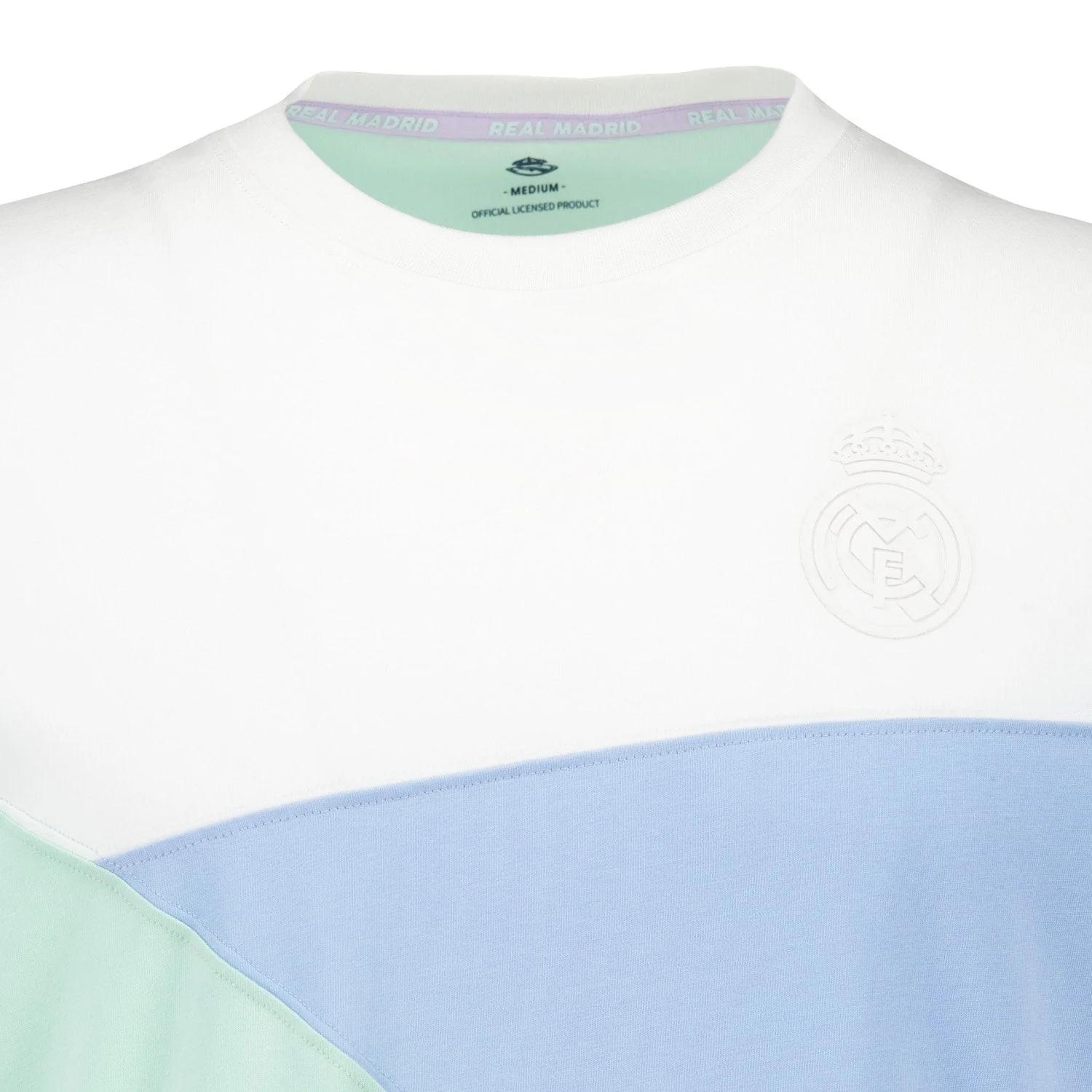 Mens Pastel Diagonal Panel T-shirt Multicolor Real Madrid - Image 5