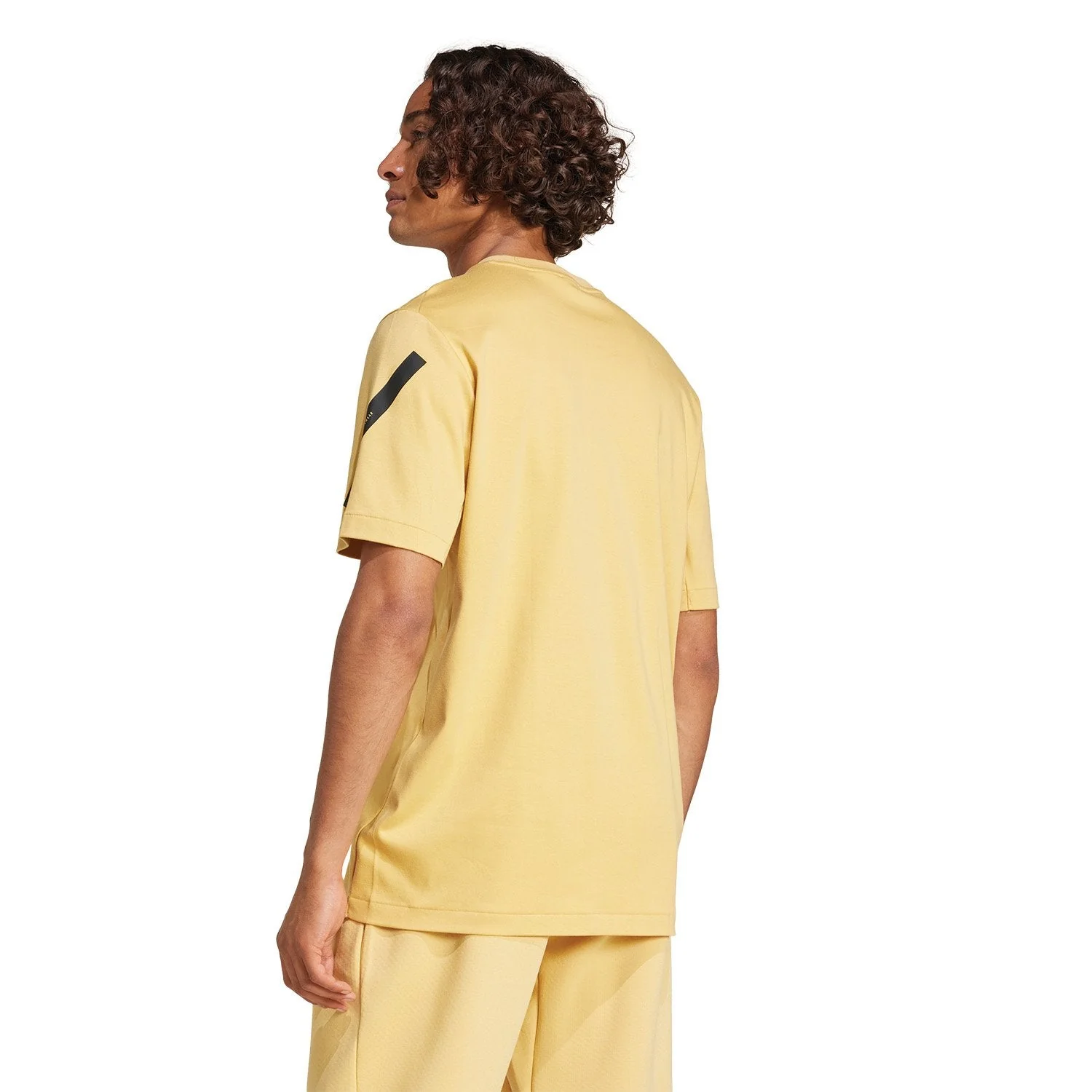 Mens adidas Real Urban T-Shirt Oat - Image 3