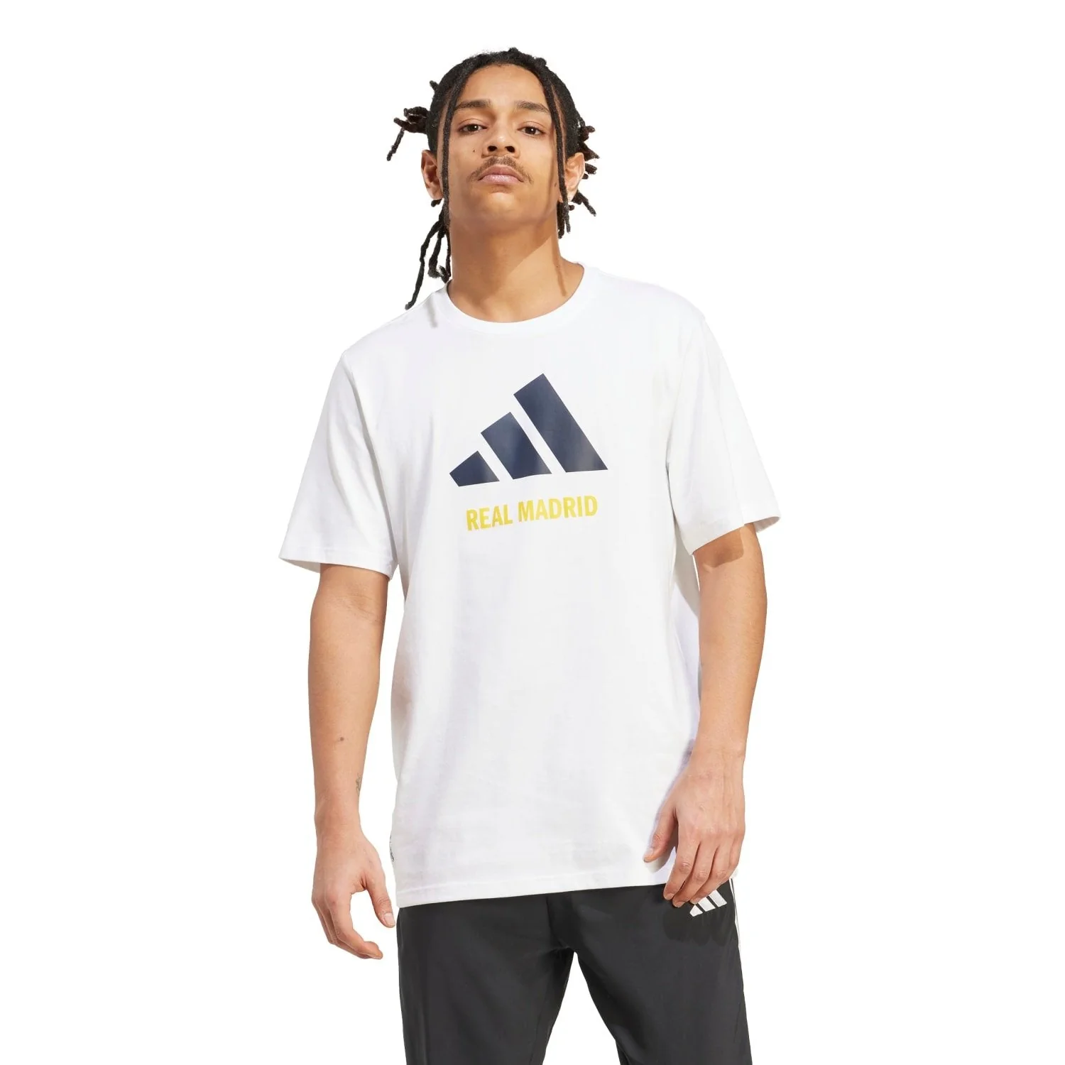 Mens adidas SZN Graphic T-Shirt 25/26 White - Image 2