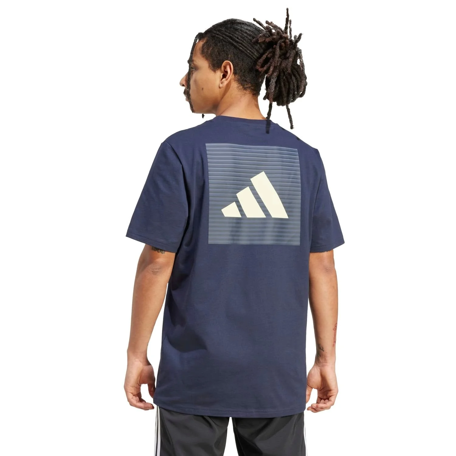 Mens adidas SZN Graphic T-Shirt 25/26 Navy - Image 2