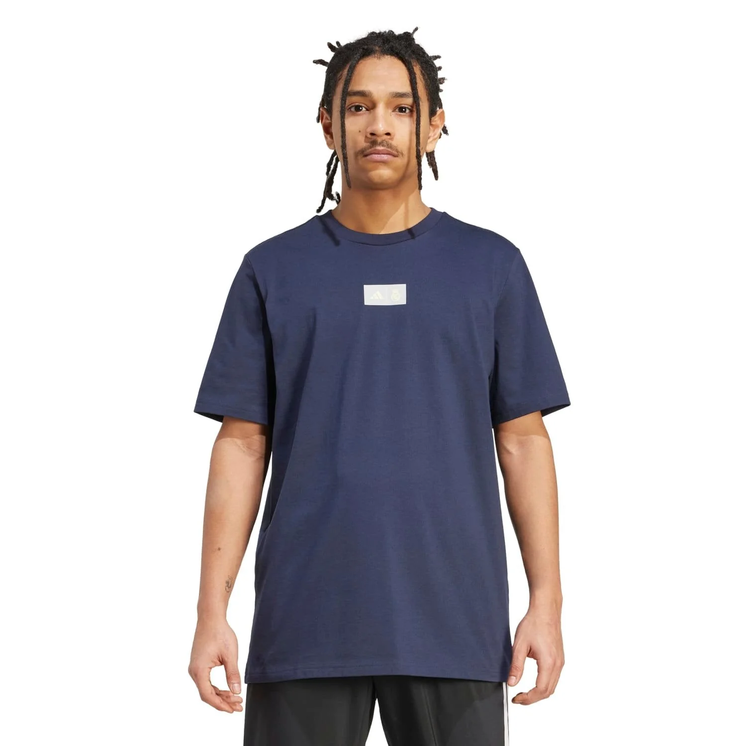 Mens adidas SZN Graphic T-Shirt 25/26 Navy - Image 5