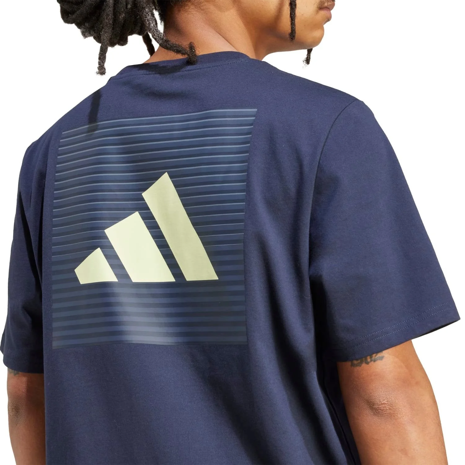 Mens adidas SZN Graphic T-Shirt 25/26 Navy - Image 6