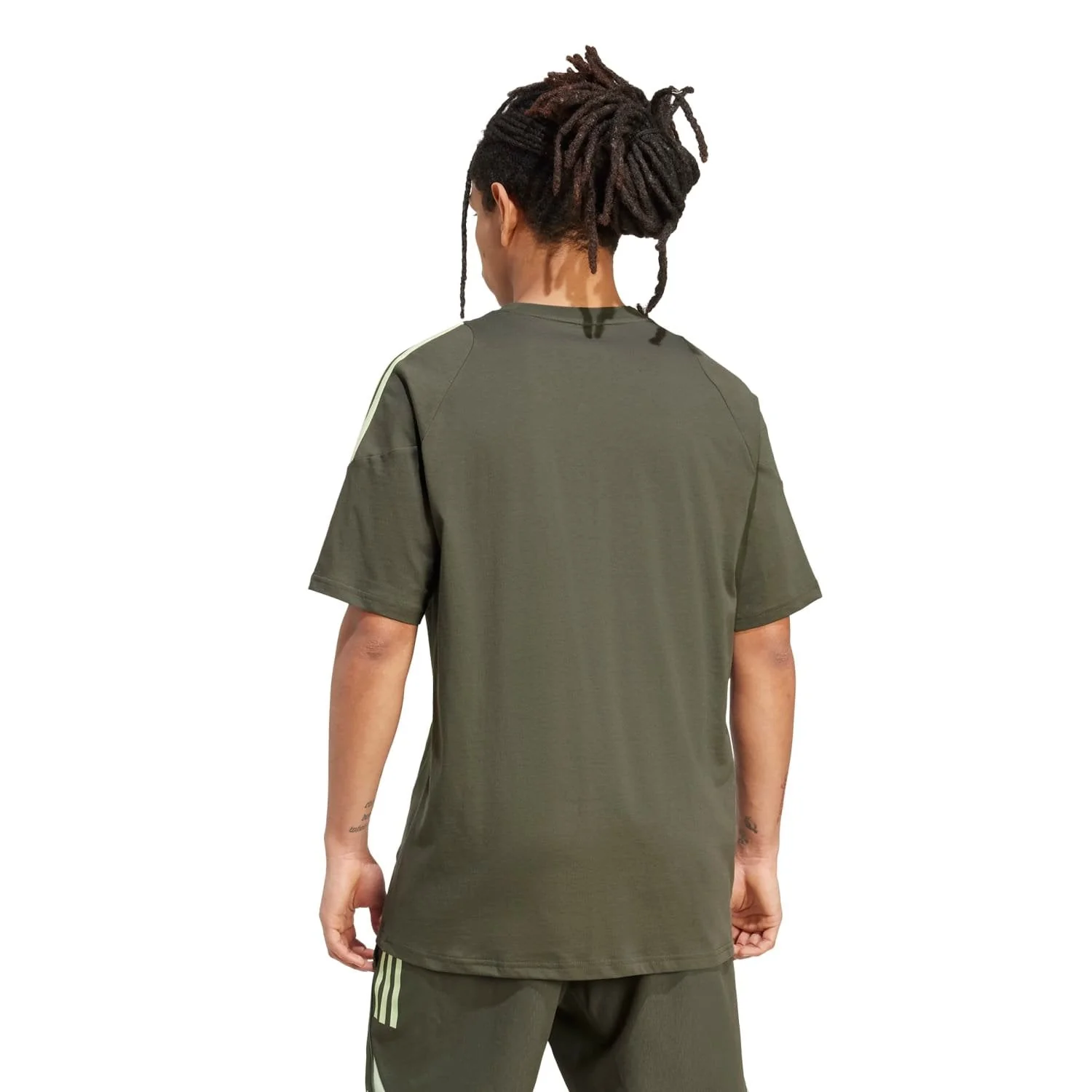 Mens adidas Training T-Shirt 25/26 Dark Olive - Image 3