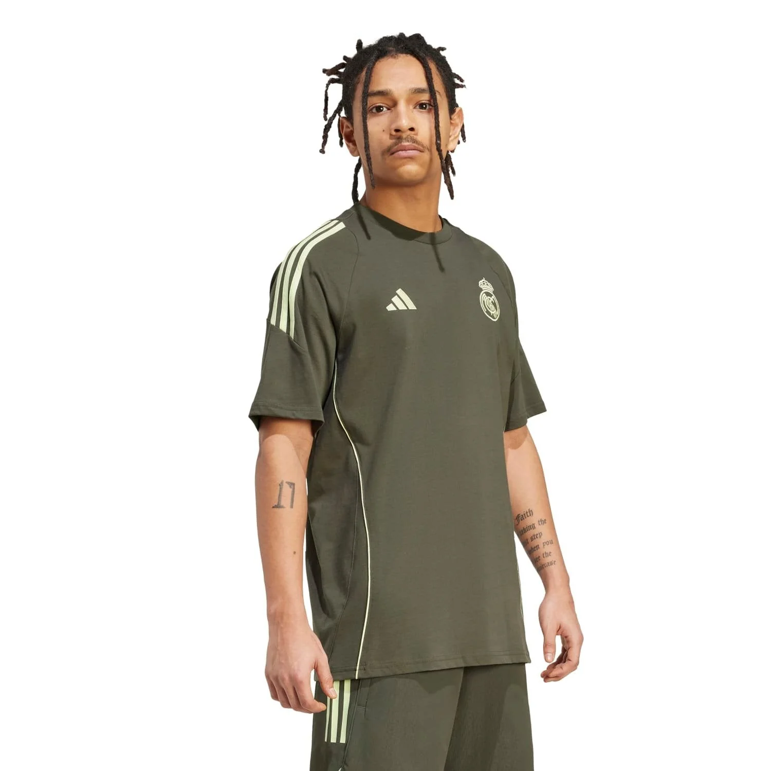 Mens adidas Training T-Shirt 25/26 Dark Olive - Image 4