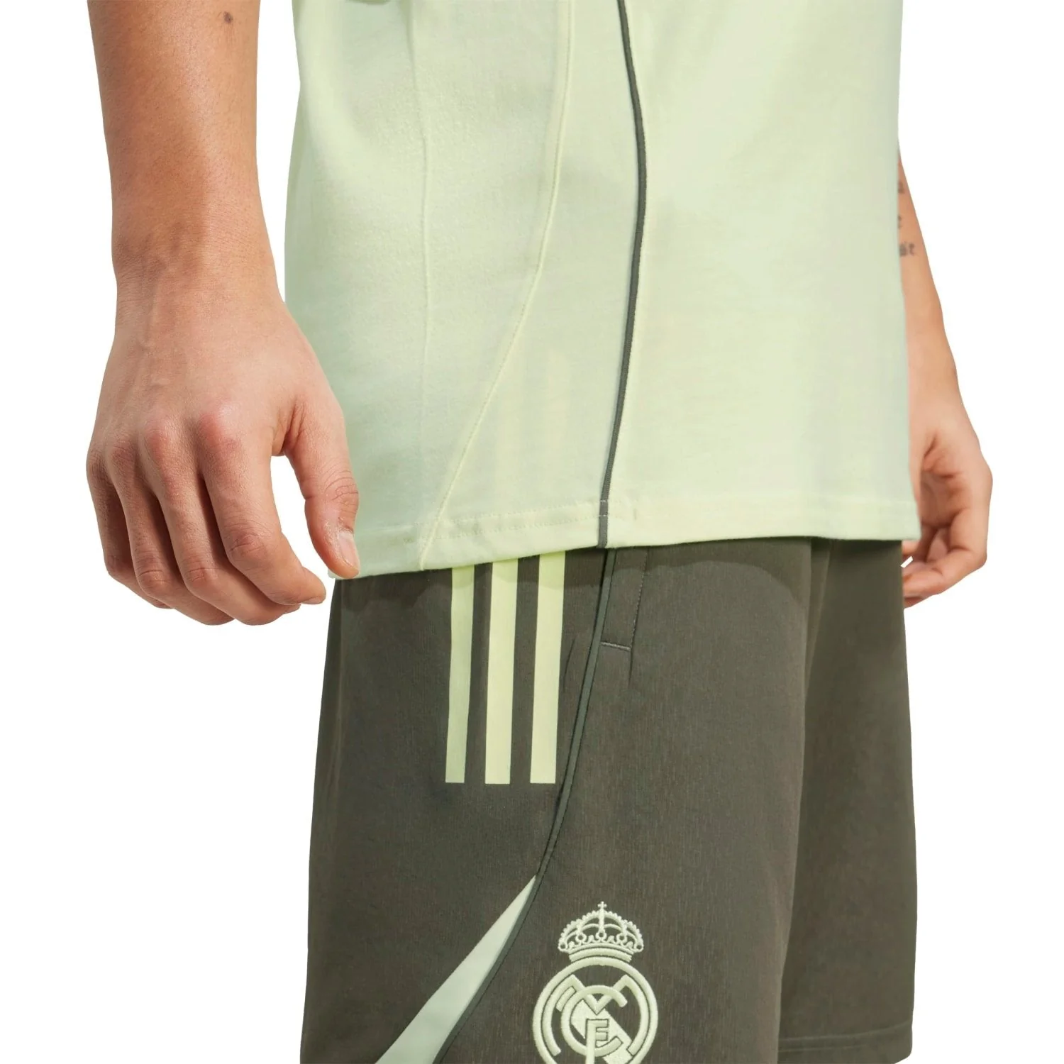 Mens adidas Training T-Shirt 25/26 Lime Green - Image 3