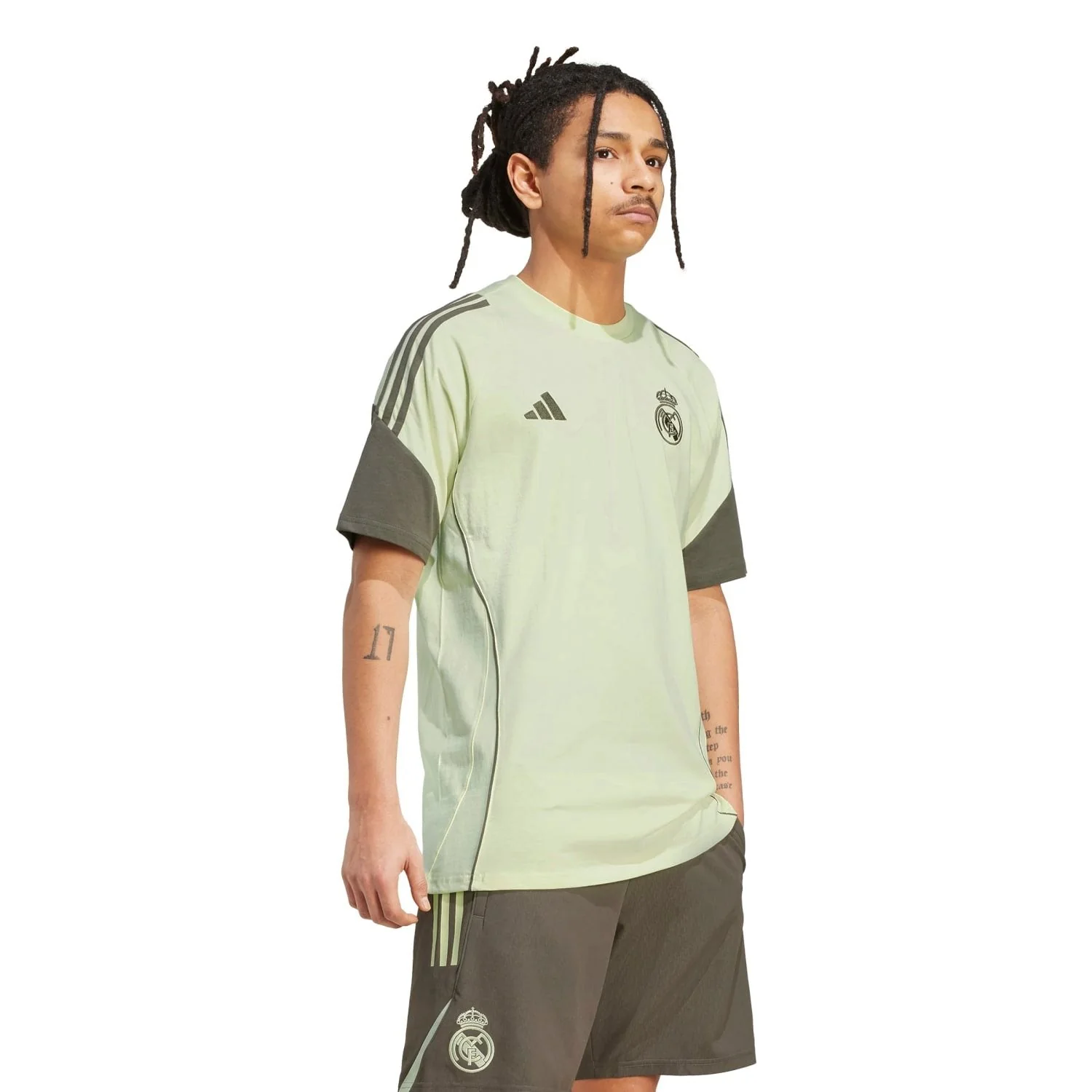 Mens adidas Training T-Shirt 25/26 Lime Green - Image 4