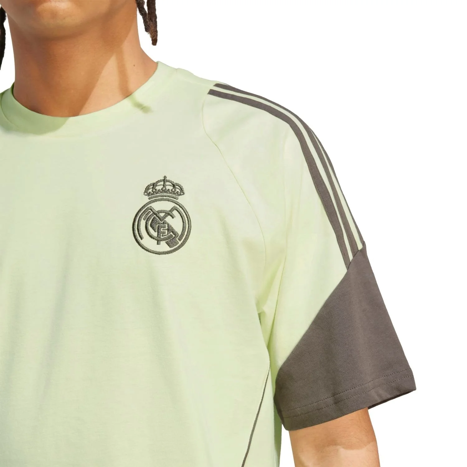 Mens adidas Training T-Shirt 25/26 Lime Green - Image 5