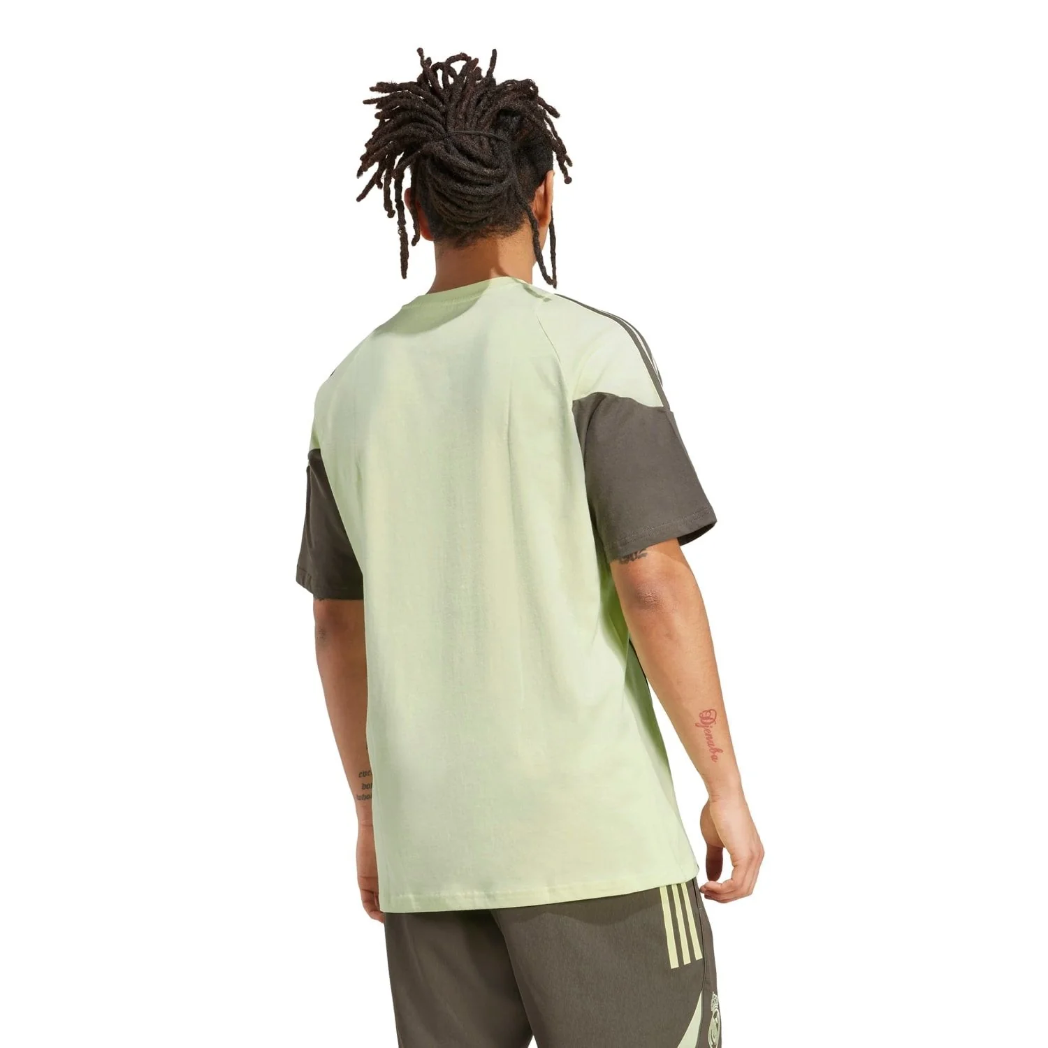 Mens adidas Training T-Shirt 25/26 Lime Green - Image 6