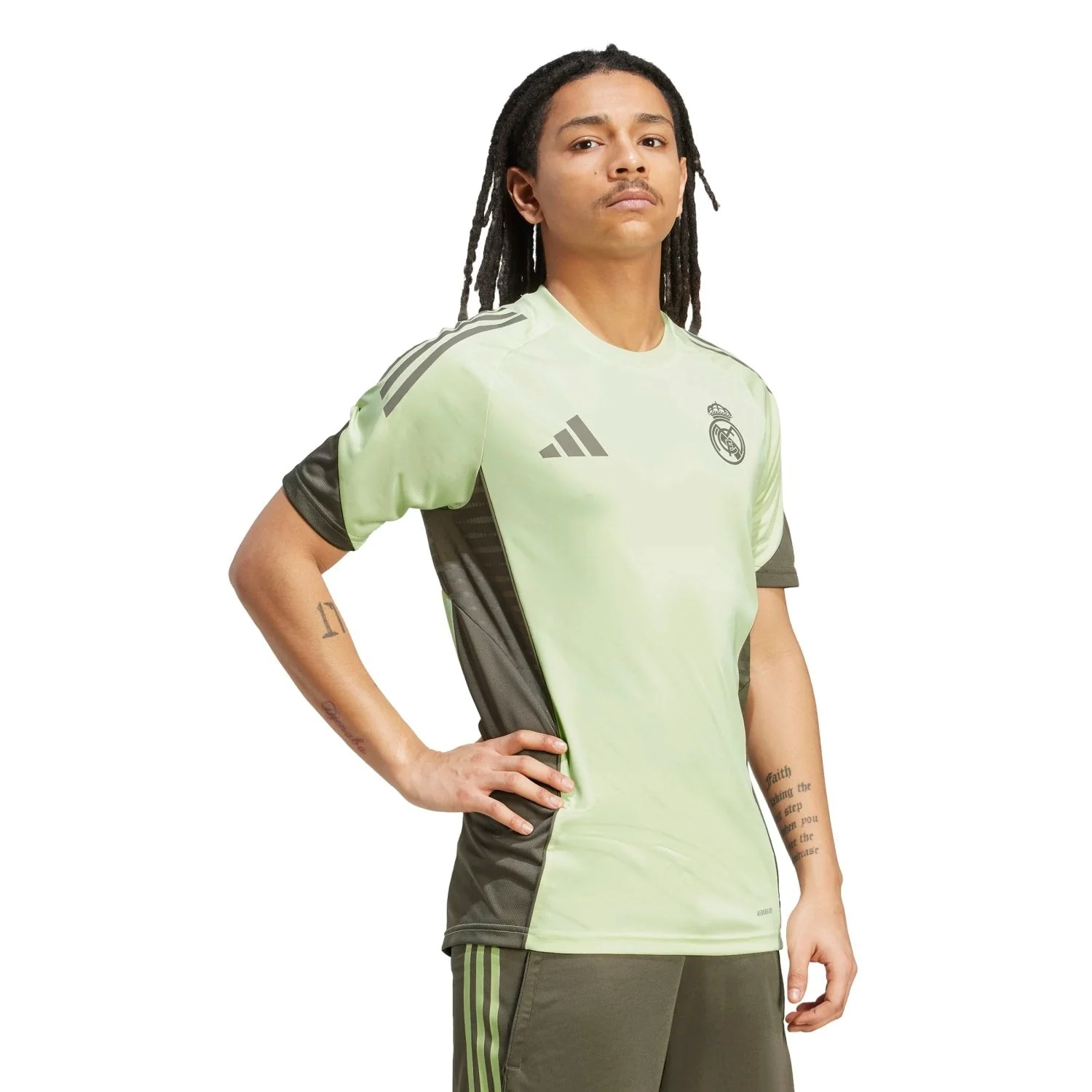 Mens adidas Training Shirt 25/26 Lime Green - Image 3