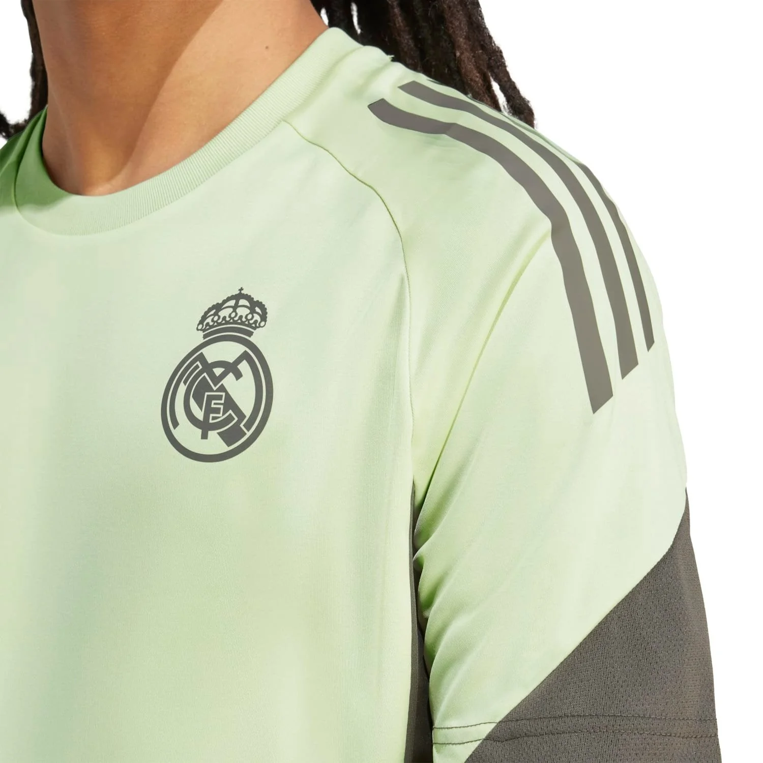 Mens adidas Training Shirt 25/26 Lime Green - Image 6