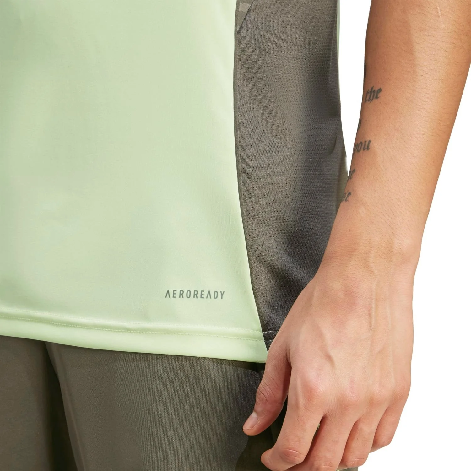 Mens adidas Training Shirt 25/26 Lime Green - Image 7