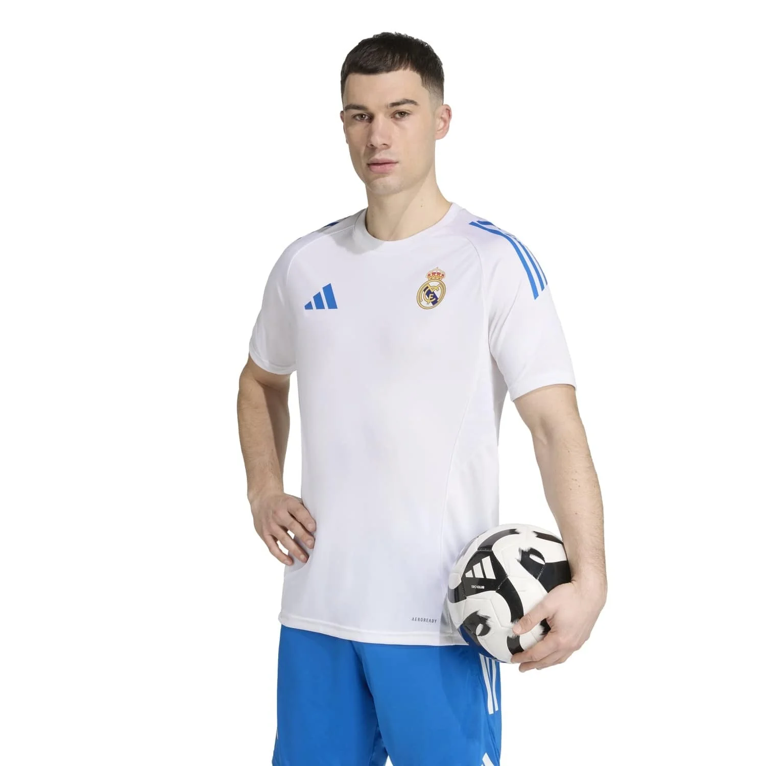 Mens adidas UCL Training Shirt 25/26 White - Image 3