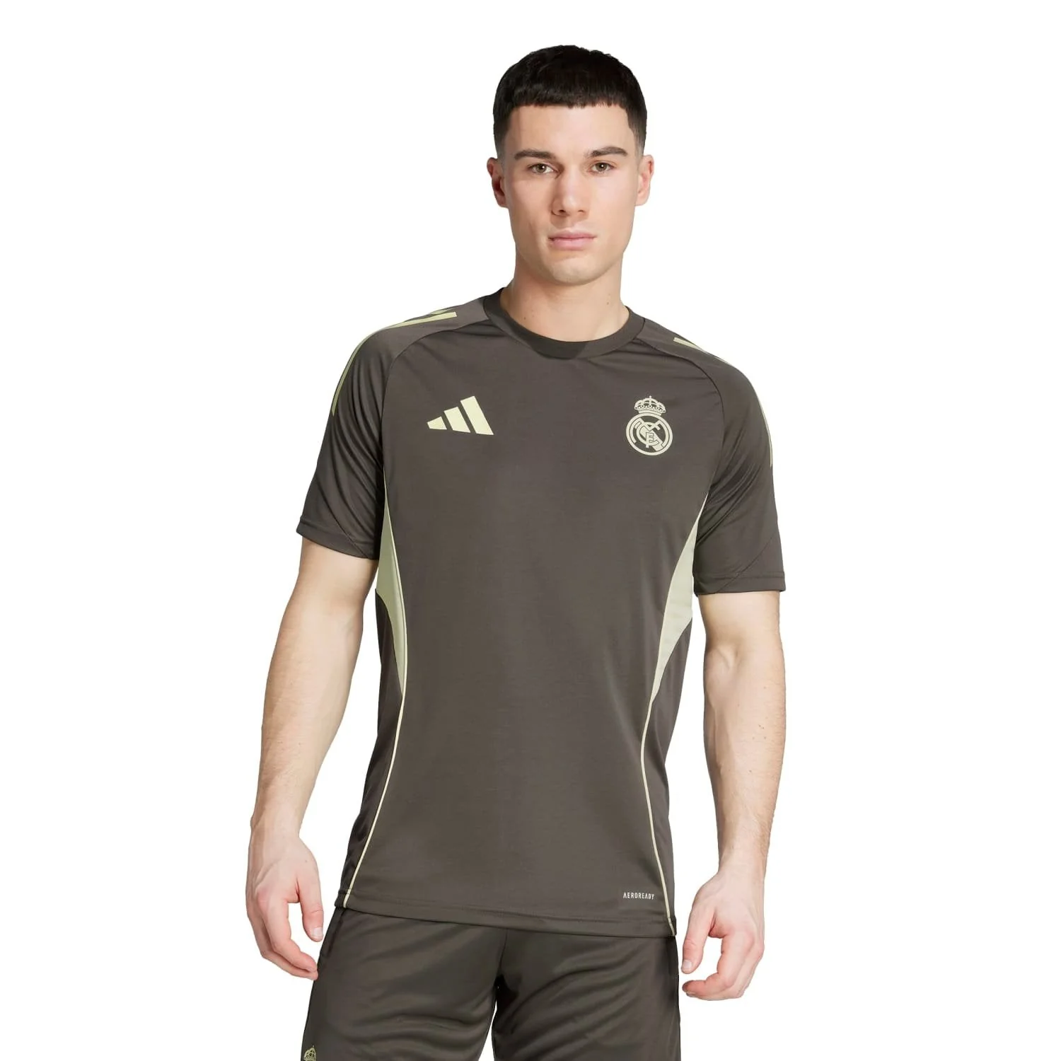 Mens adidas Training Shirt 25/26 Dark Olive - Image 3