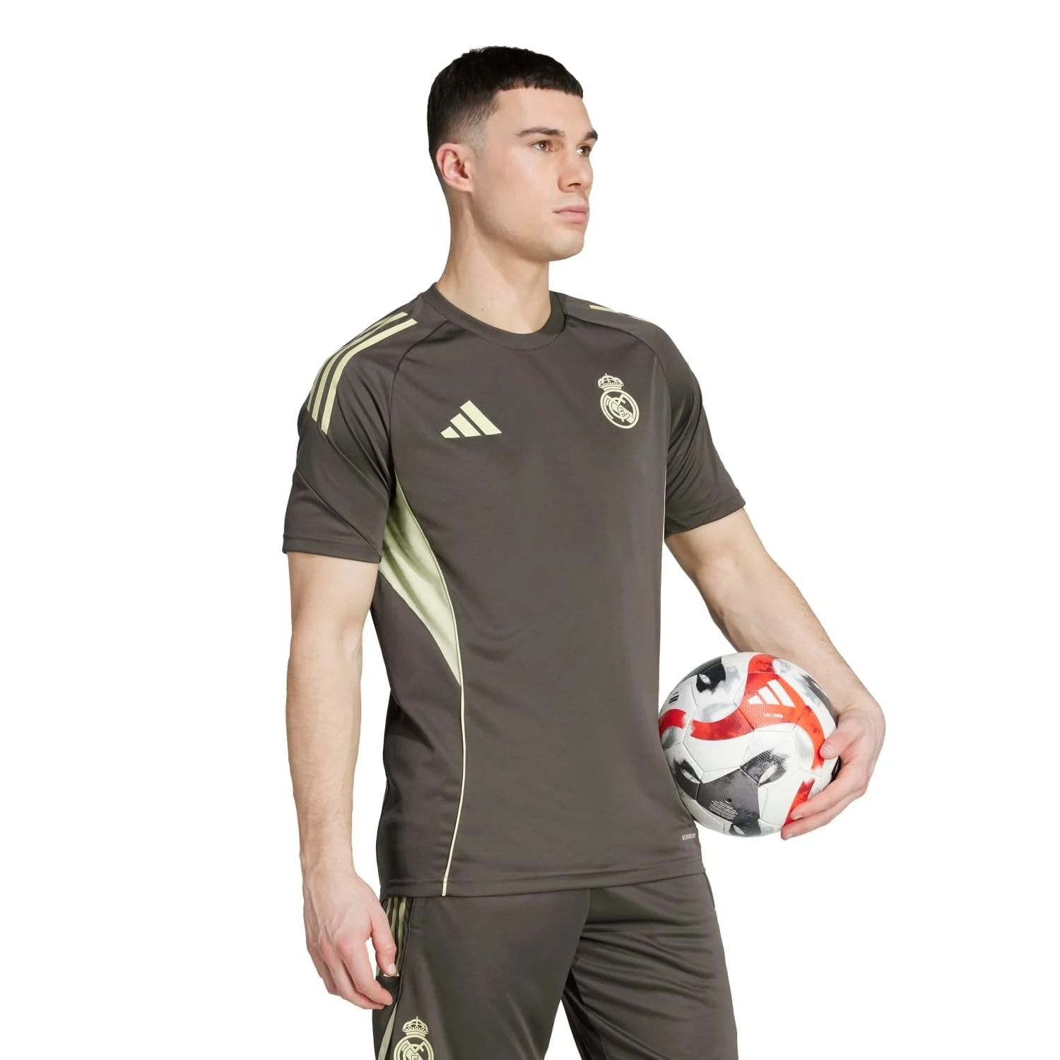 Mens adidas Training Shirt 25/26 Dark Olive - Image 5