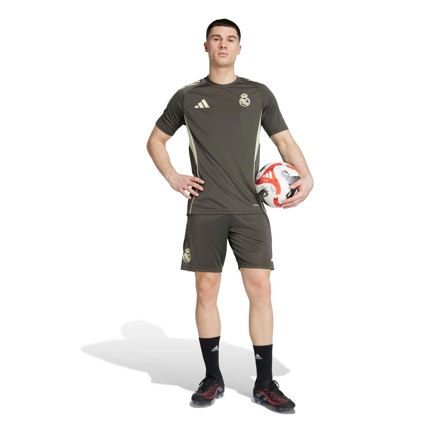 Mens adidas Training Shirt 25/26 Dark Olive - Image 6