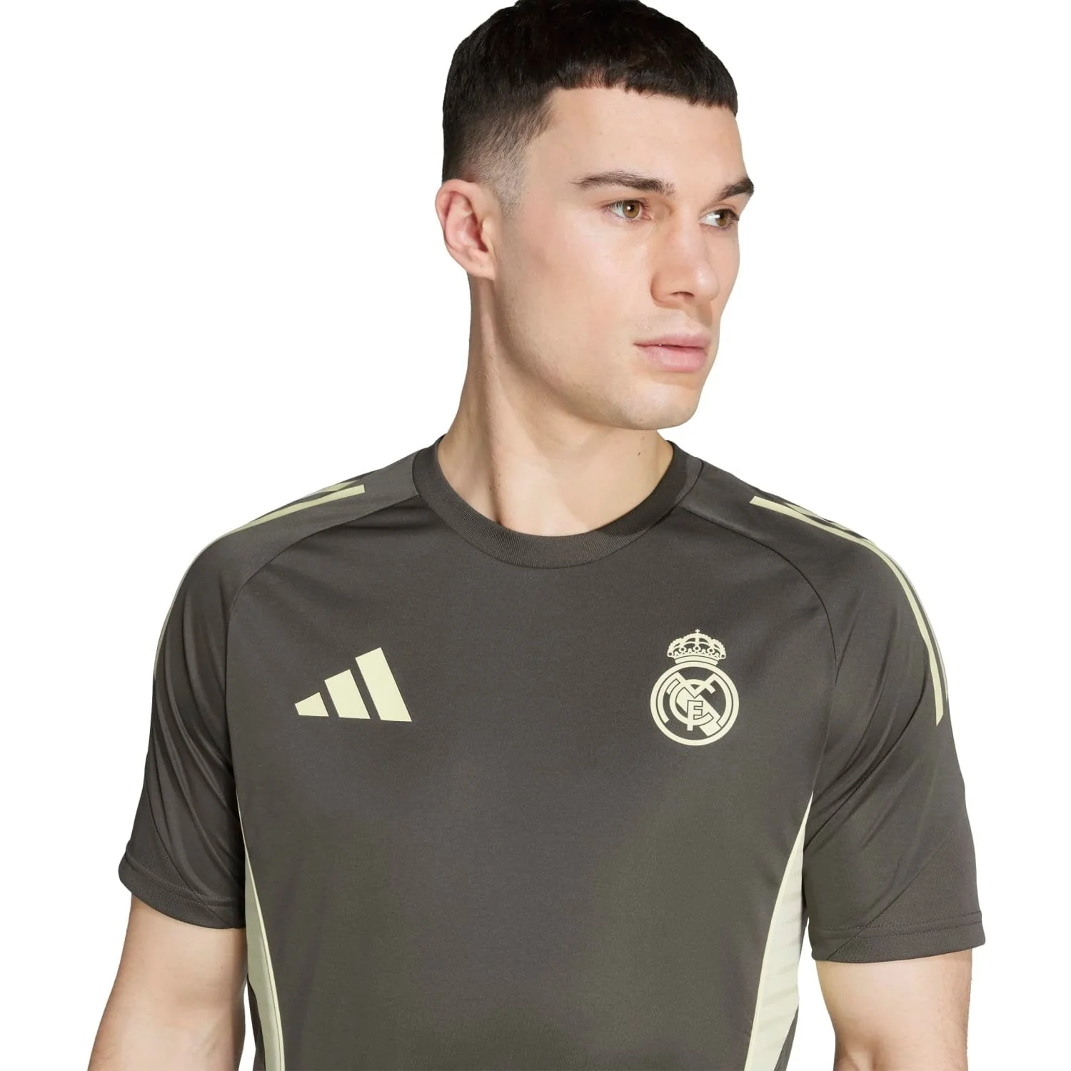 Mens adidas Training Shirt 25/26 Dark Olive - Image 7