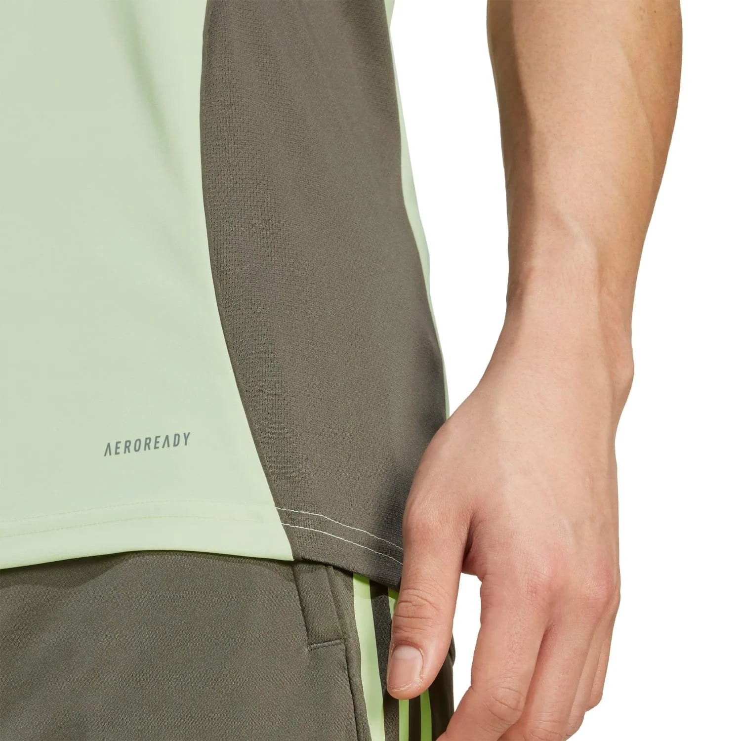Mens adidas Training Sleeveless Shirt 25/26 Lime Green - Image 5