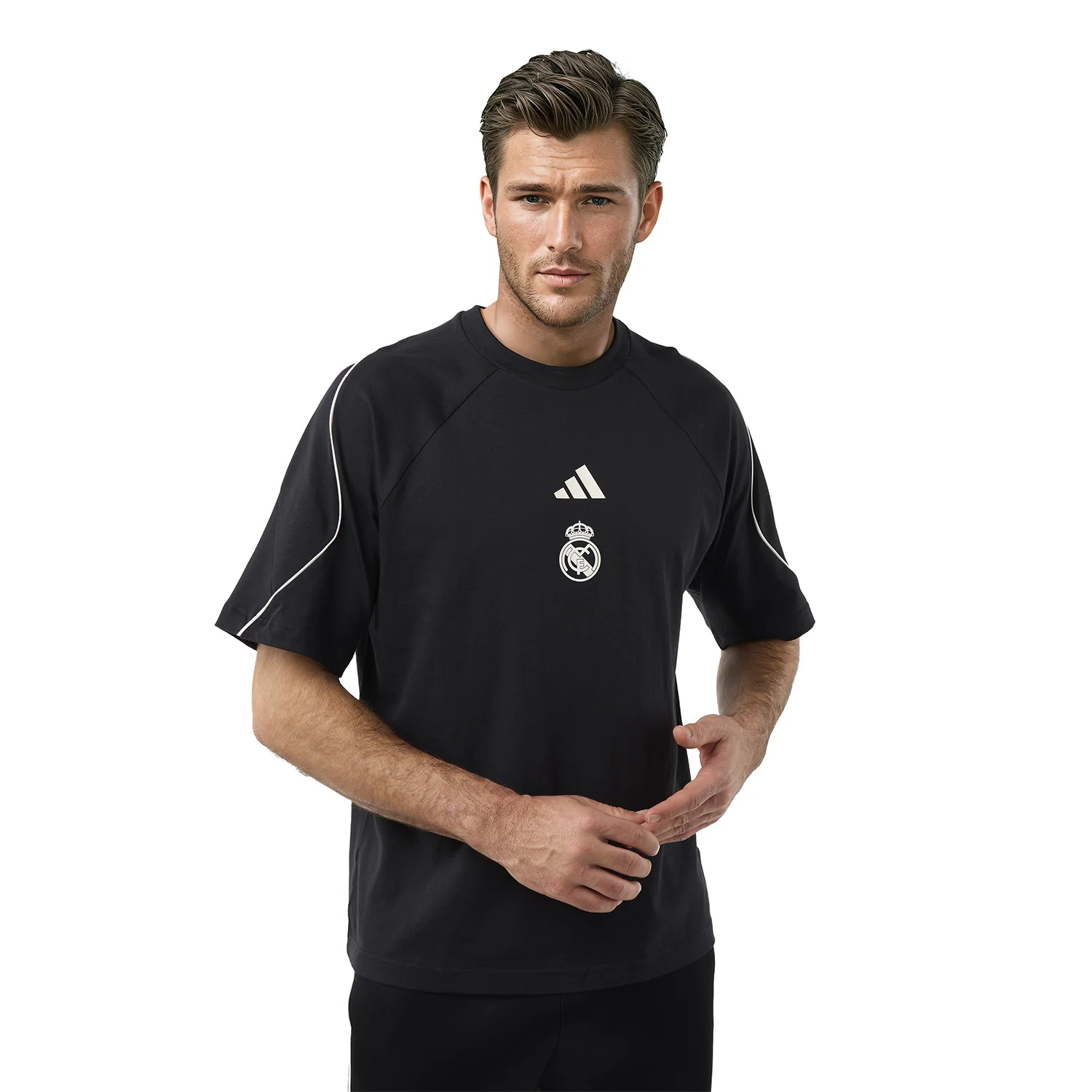 Mens adidas Stadium T-Shirt White - Image 3