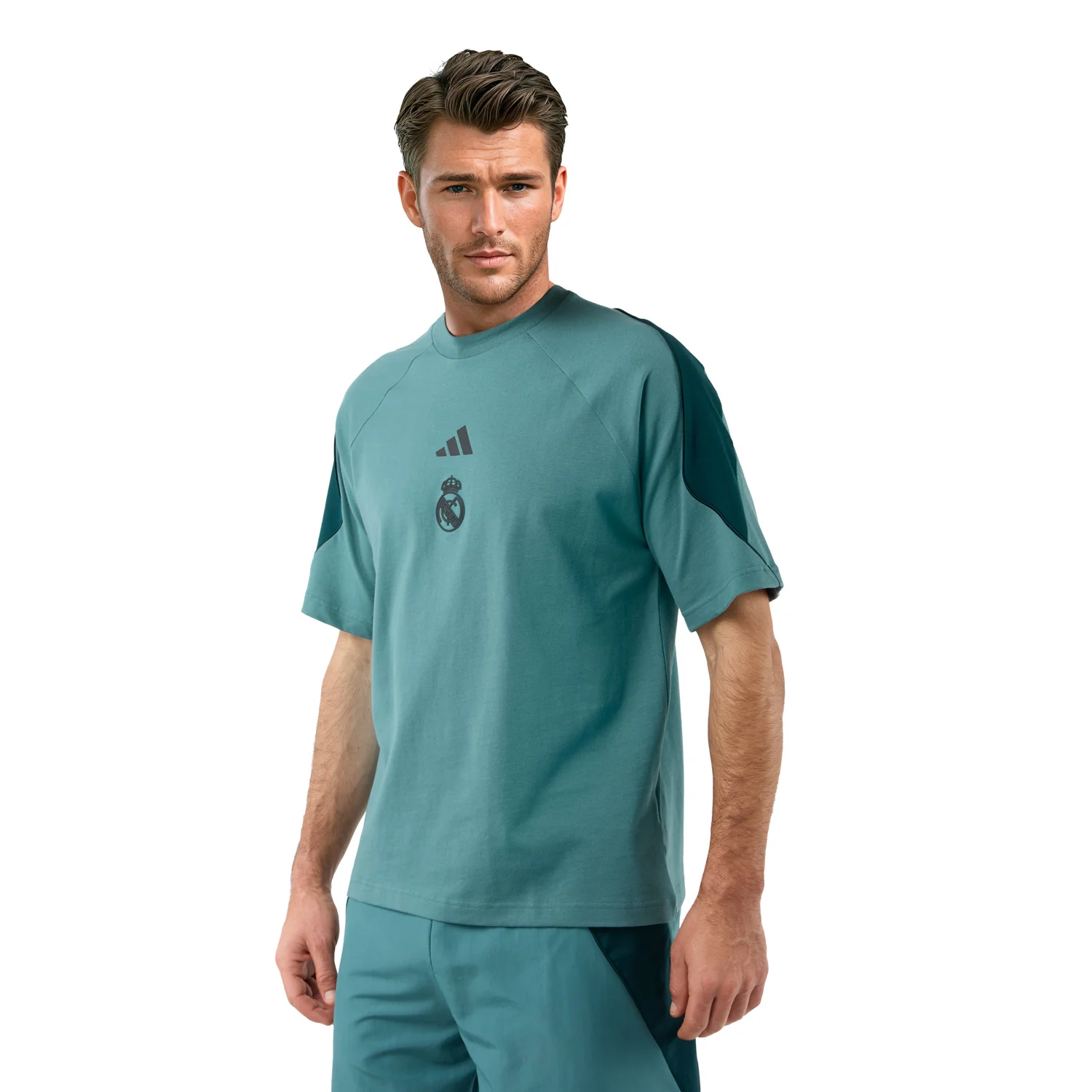 Mens adidas Stadium T-Shirt Green - Image 3