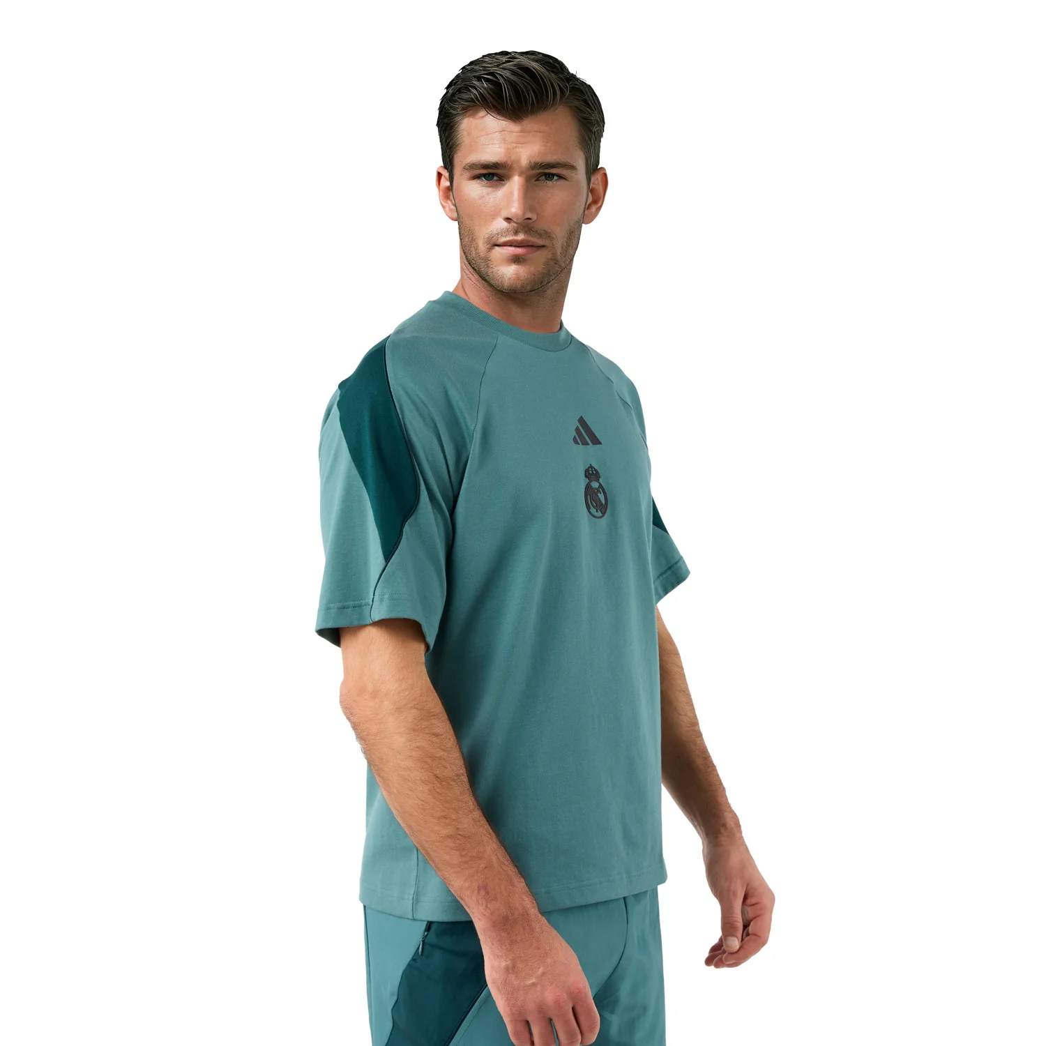 Mens adidas Stadium T-Shirt Green - Image 4