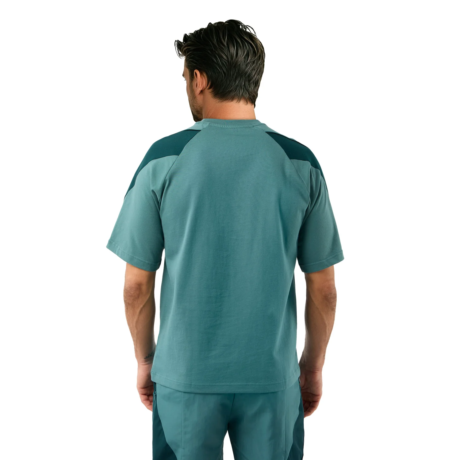 Mens adidas Stadium T-Shirt Green - Image 5