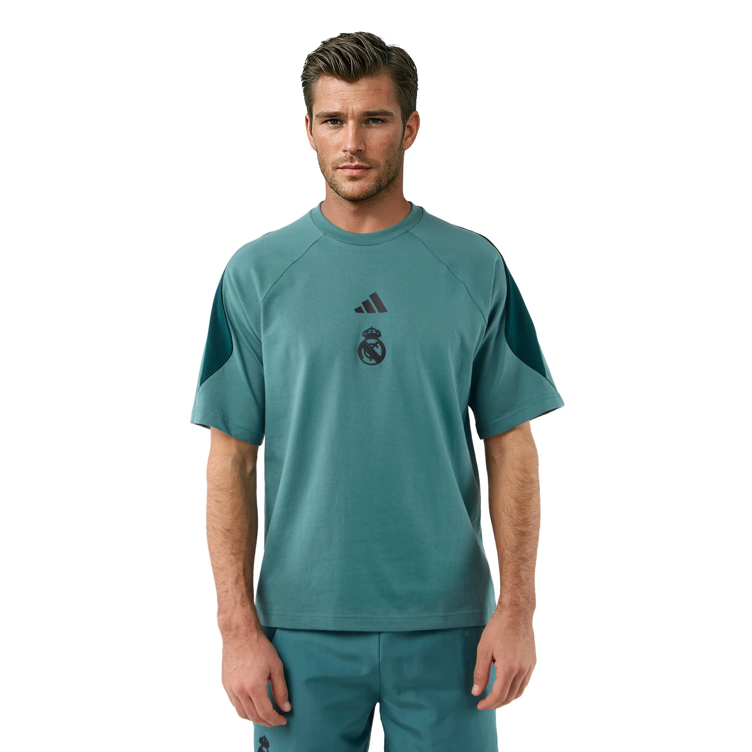Mens adidas Stadium T-Shirt Green - Image 6