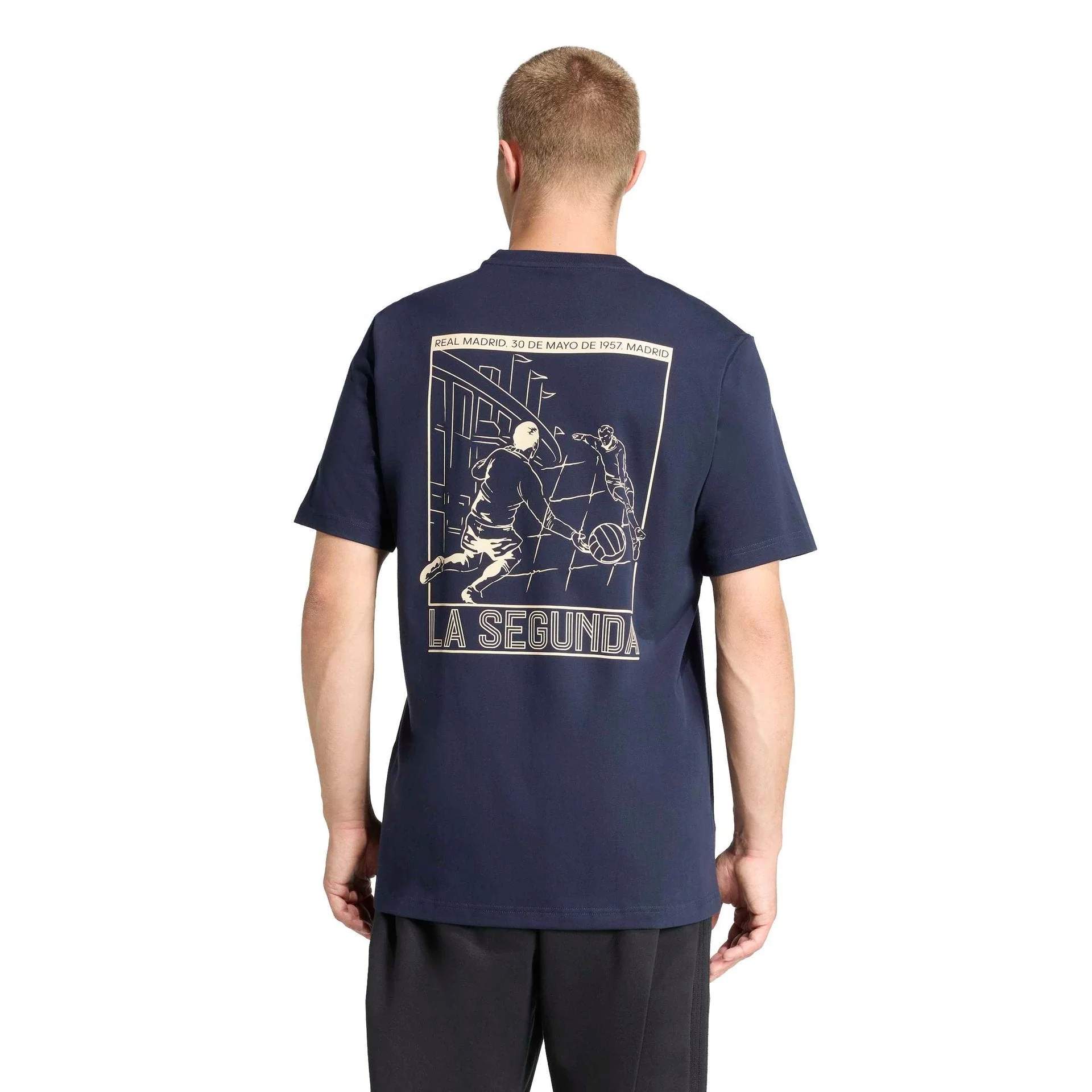 Mens adidas Heritage Pack T-Shirt Navy | 1957 - Image 2