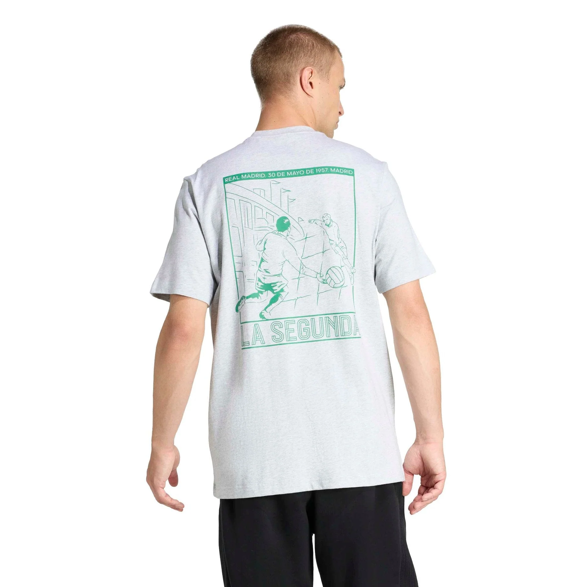 Mens adidas Heritage Pack T-Shirt Grey | 1957 - Image 2